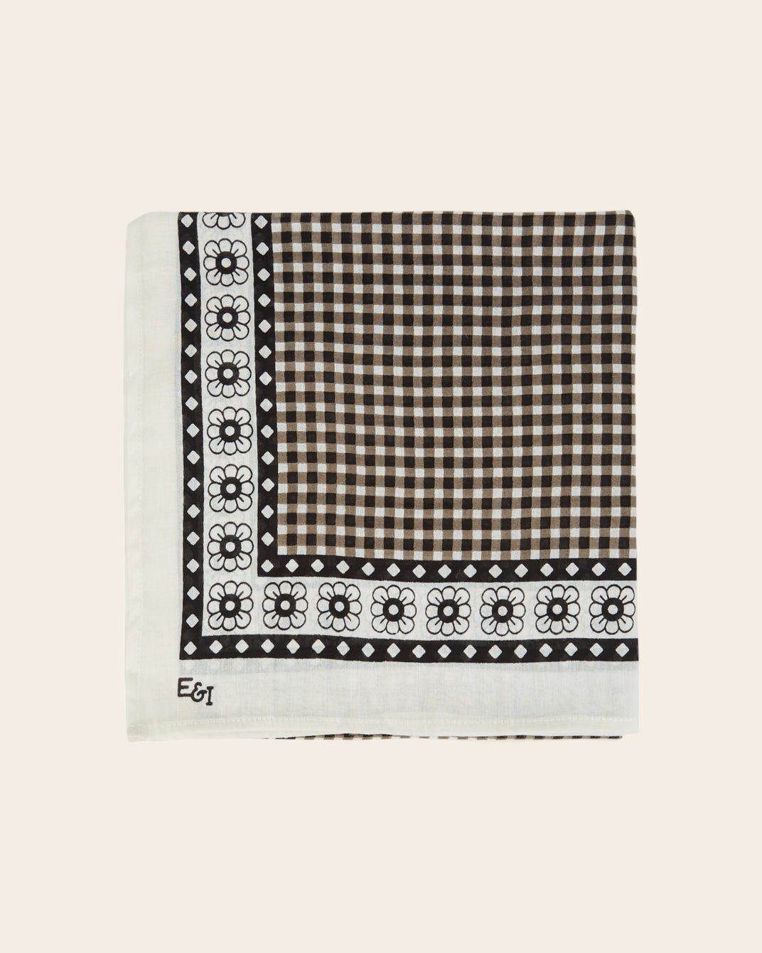 Grand foulard - Vichy noir