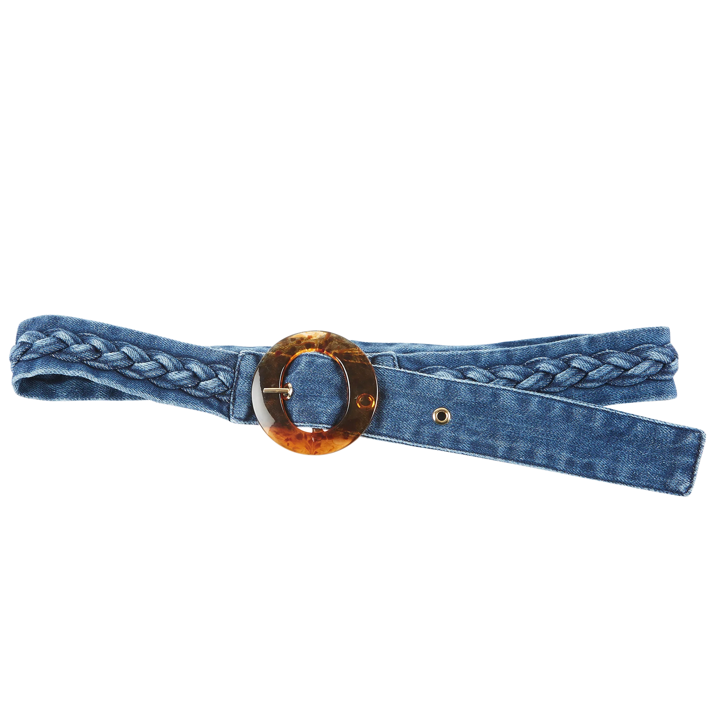 Ceinture tressée denim
