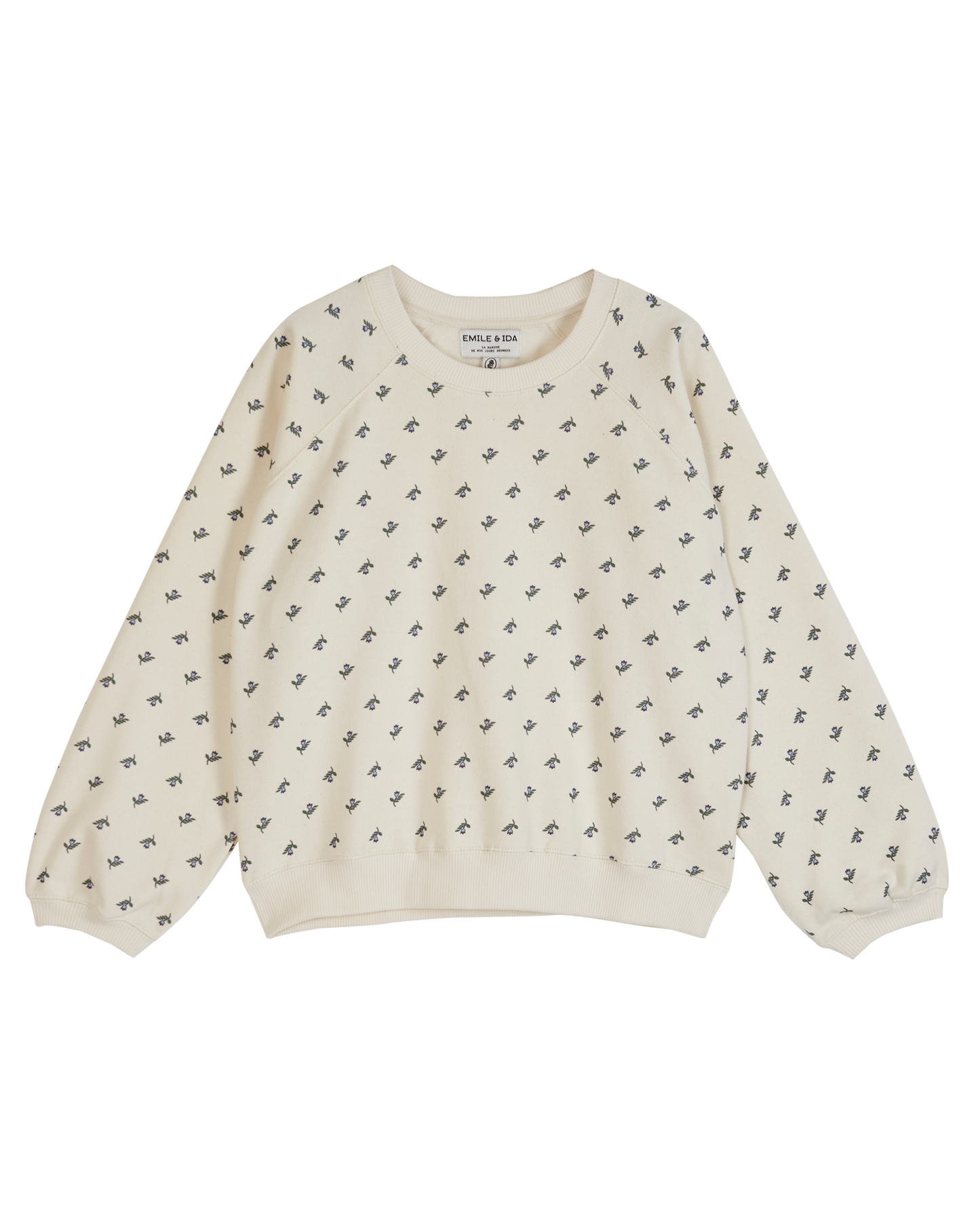 Sweat jonquille coton bio écru