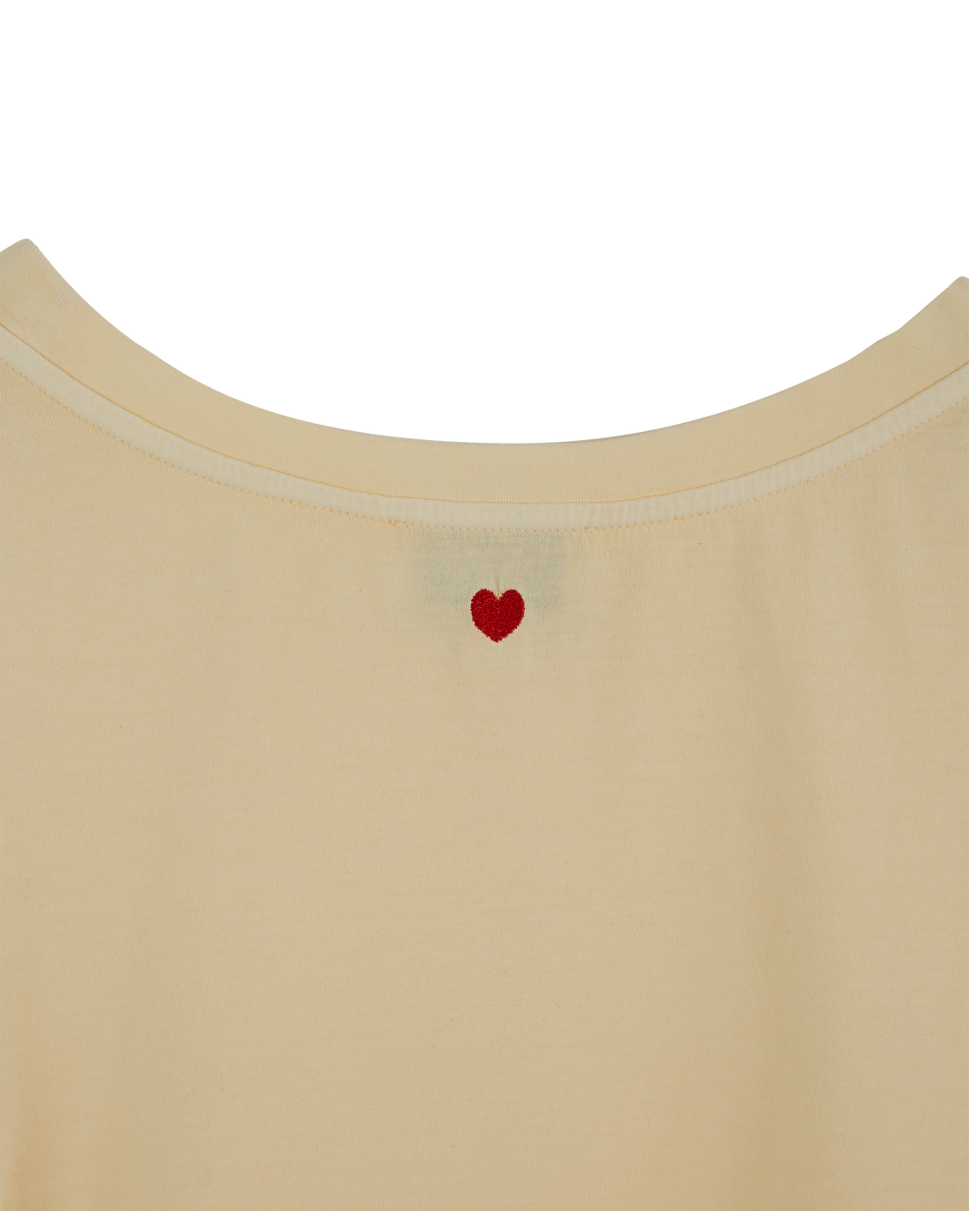 T-shirt coton et teinture bio jaune pâle