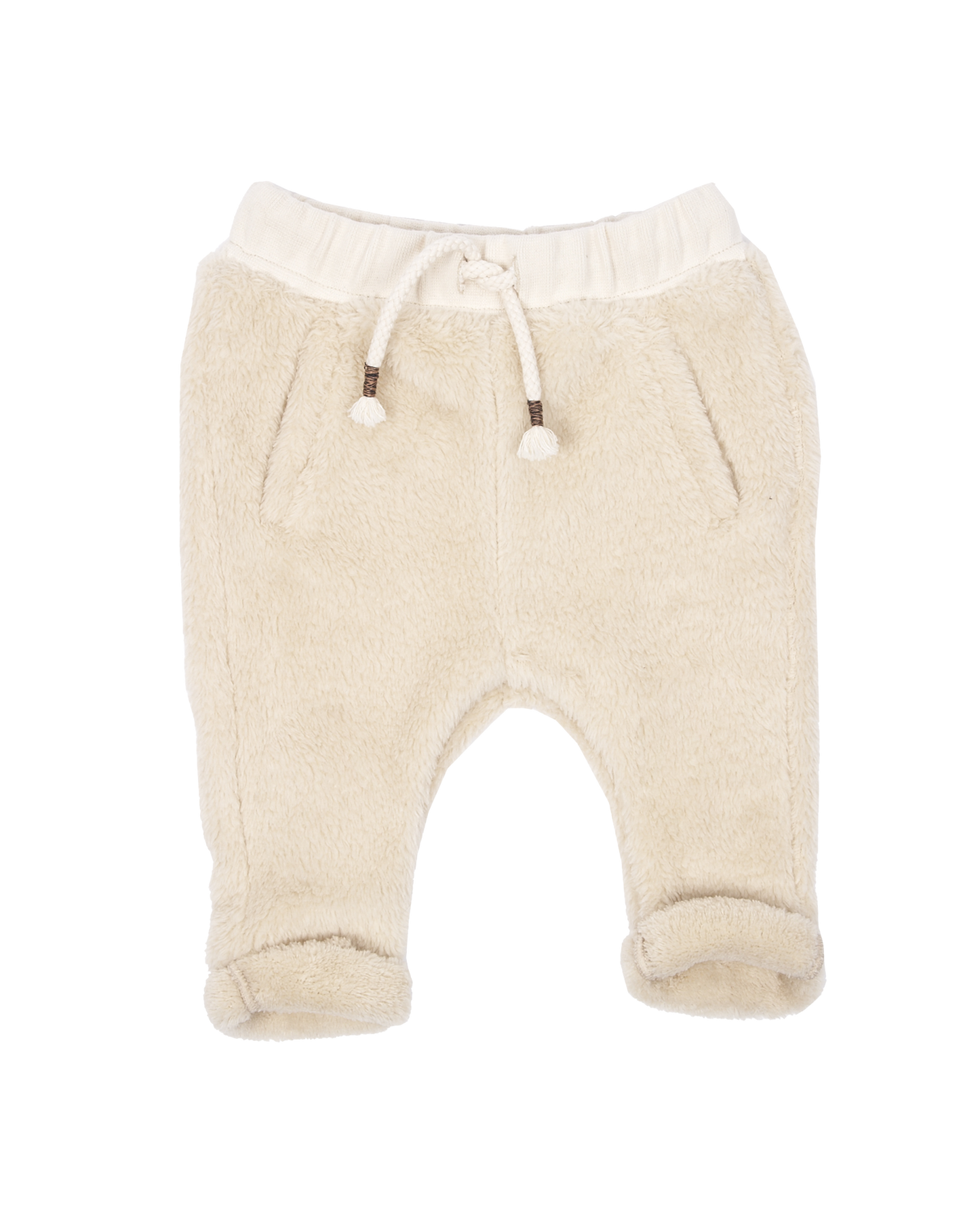 Pantalon peluche écru