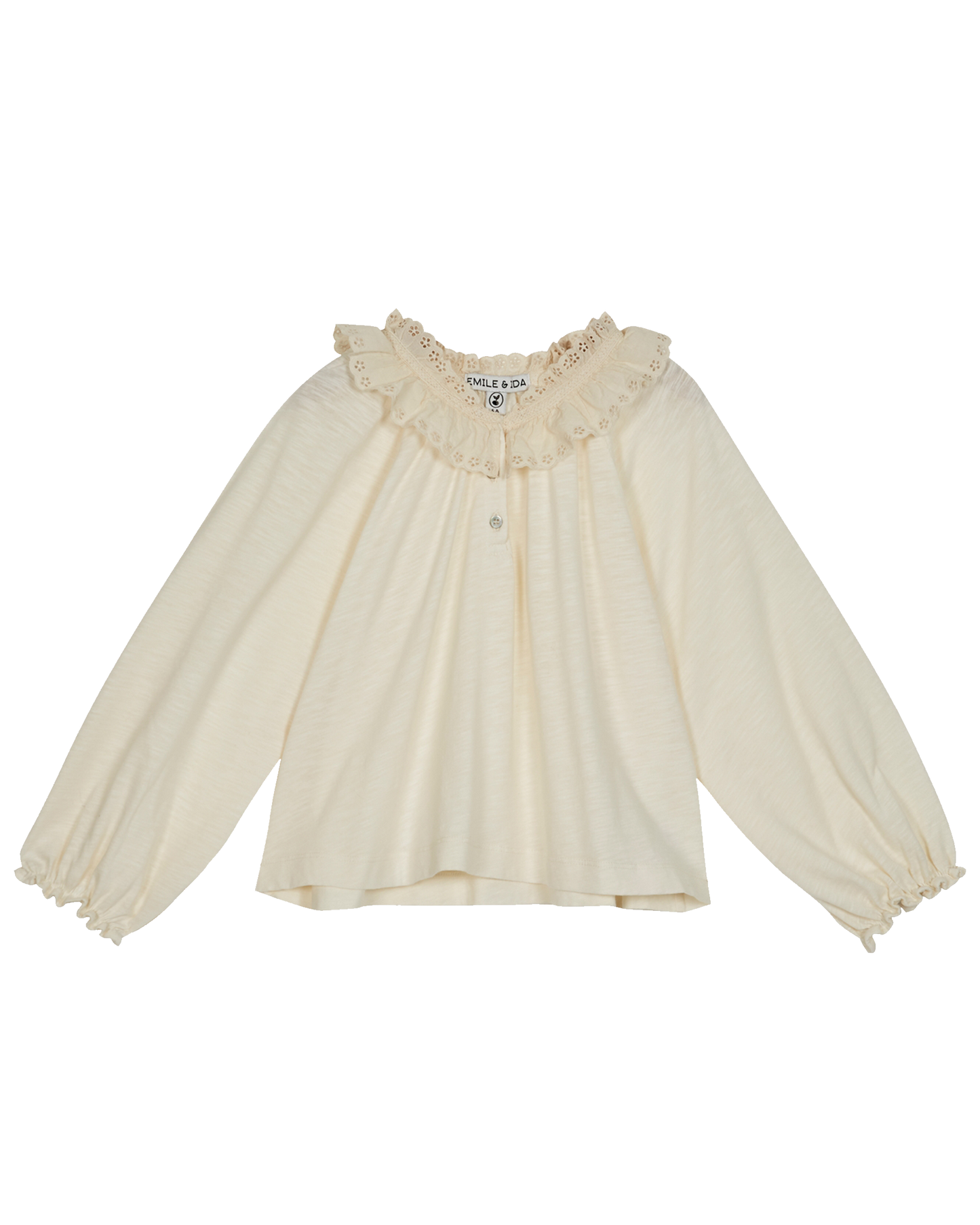 Blouse femme fronces coton bio écru
