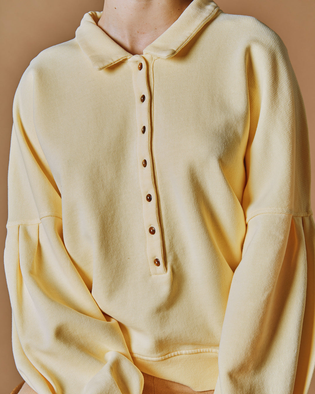 Sweat - Boutonné mimosa