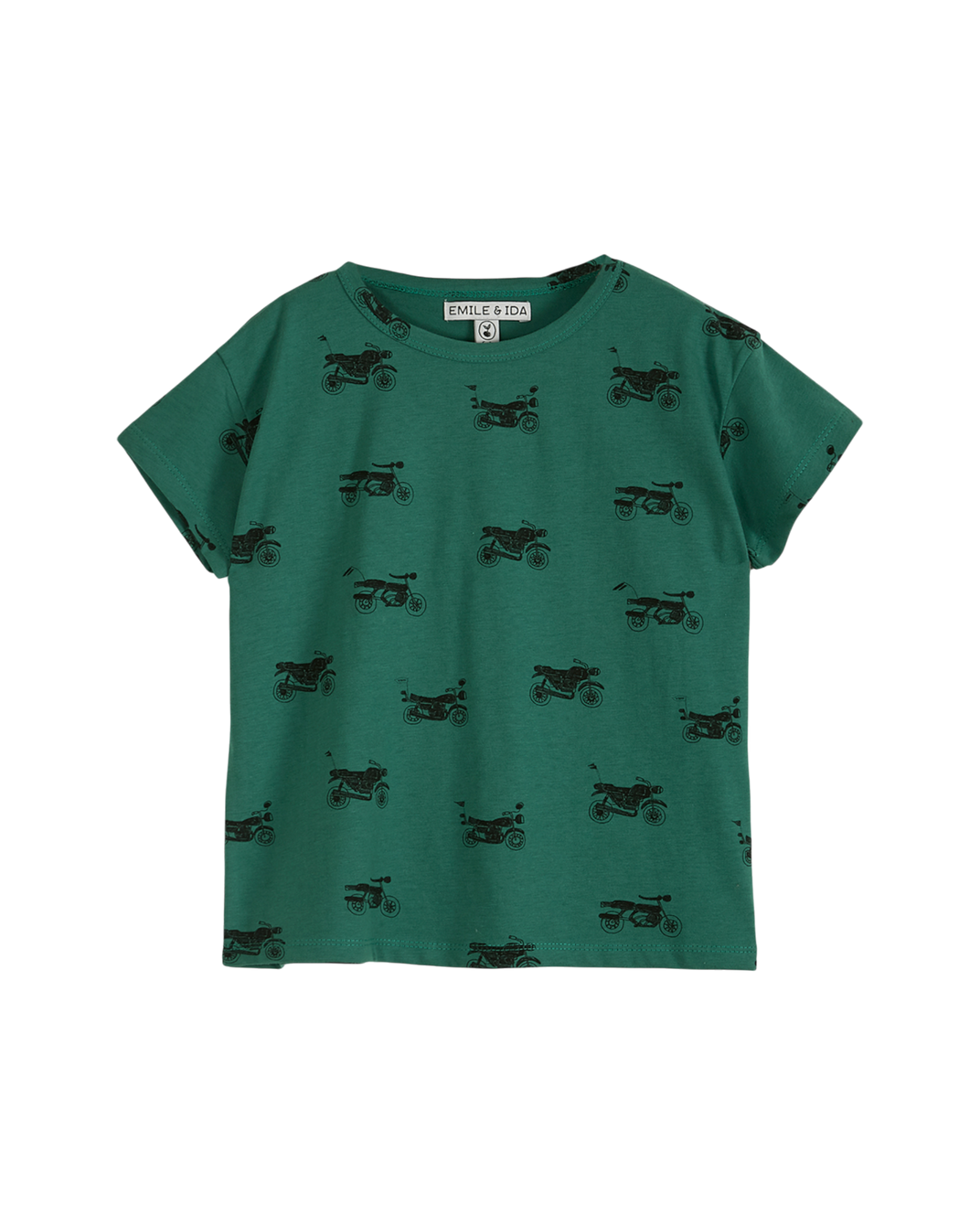 T-shirt - Coton bio moto vert