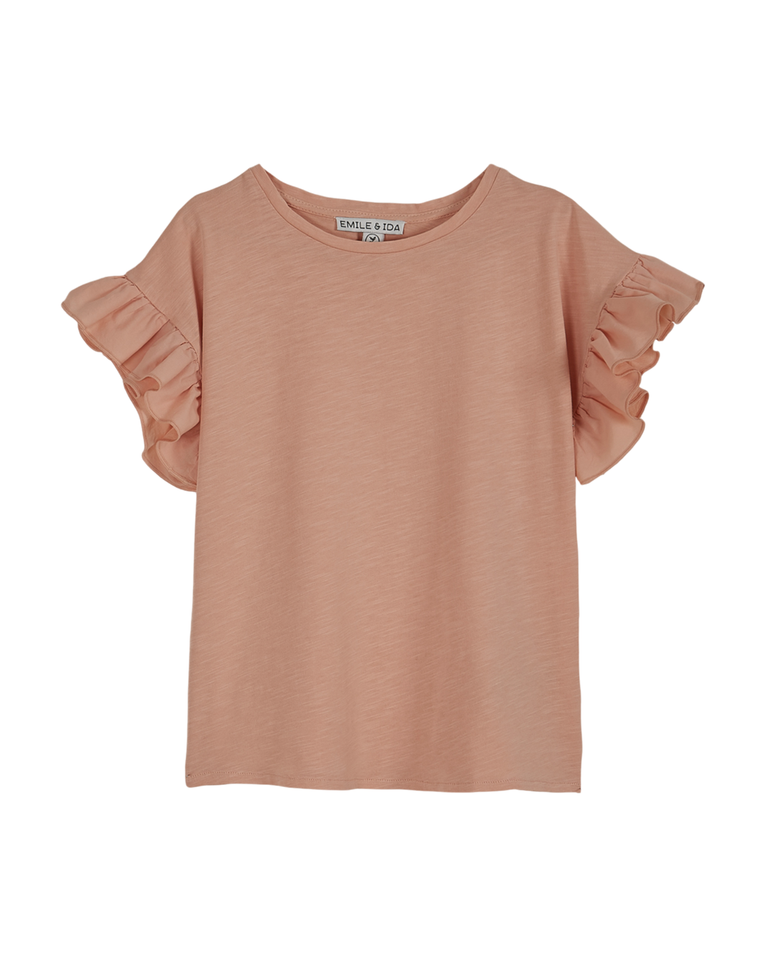 T-shirt coton bio flammé rose
