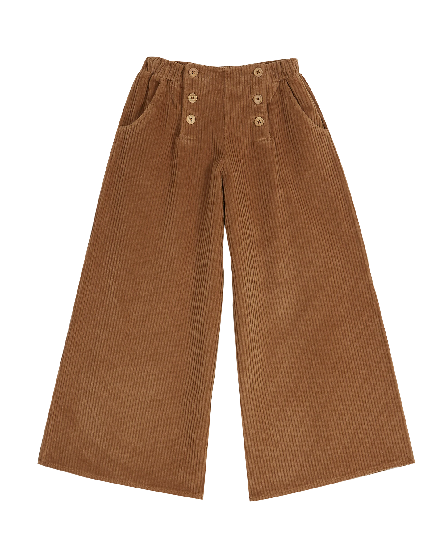 Pantalon à pont velours noix