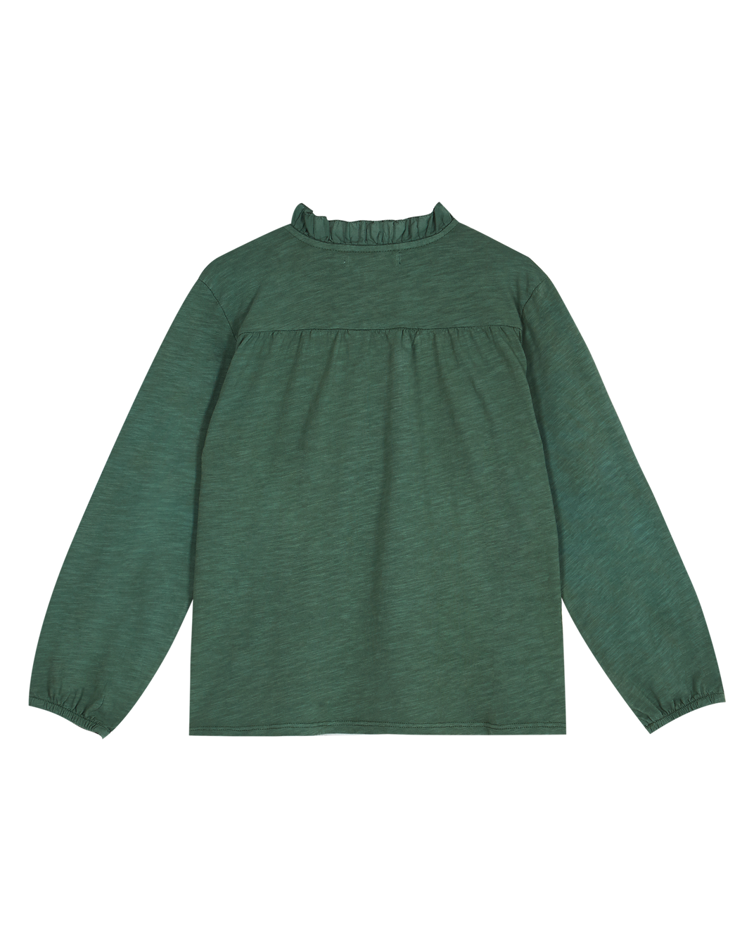 Tee-shirt jersey et voile de coton bio vert mousse