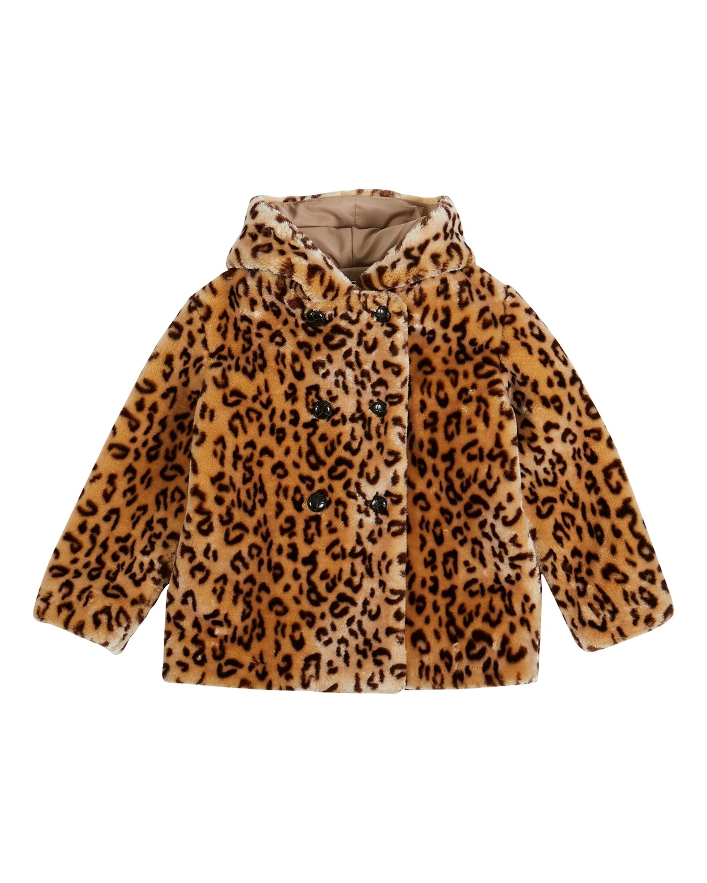 Veste 3/4 fausse fourrure léopard