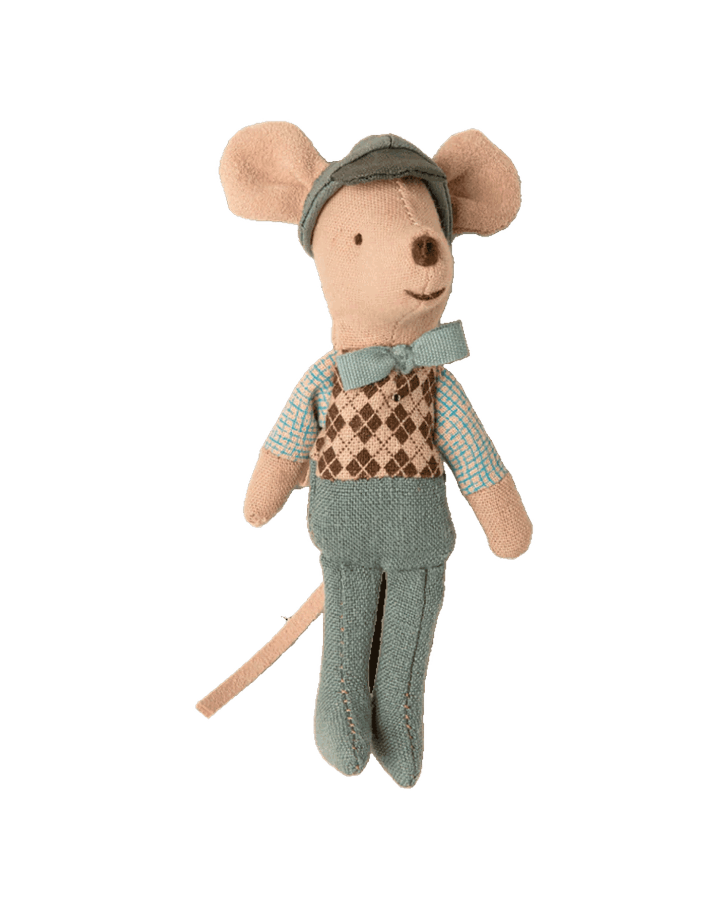 Petit frère souris et voiture jaune 11cm - Maileg