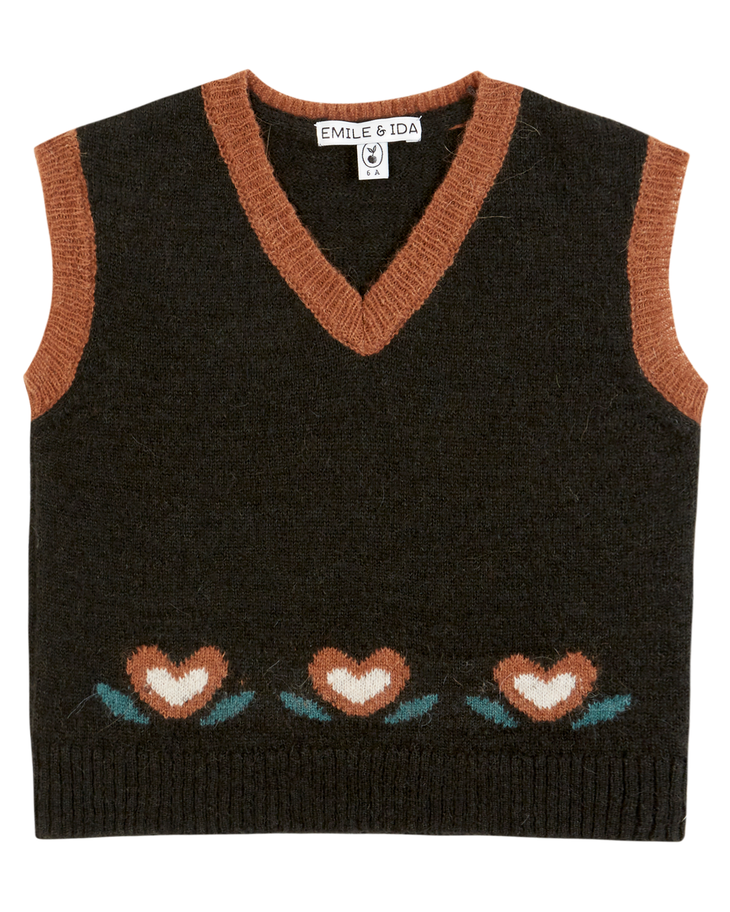 Pull sans manches tulipe bitume