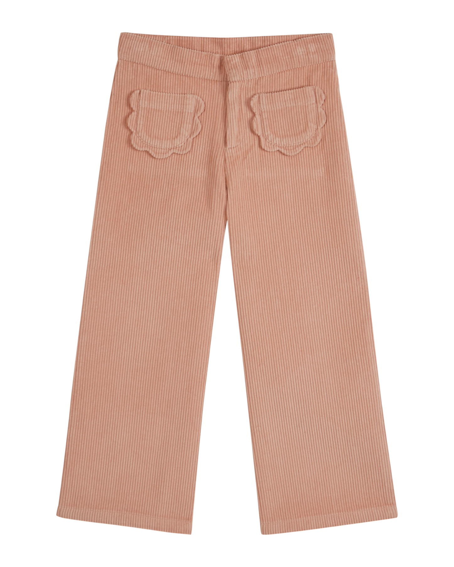 Peony velvet flower pocket pants