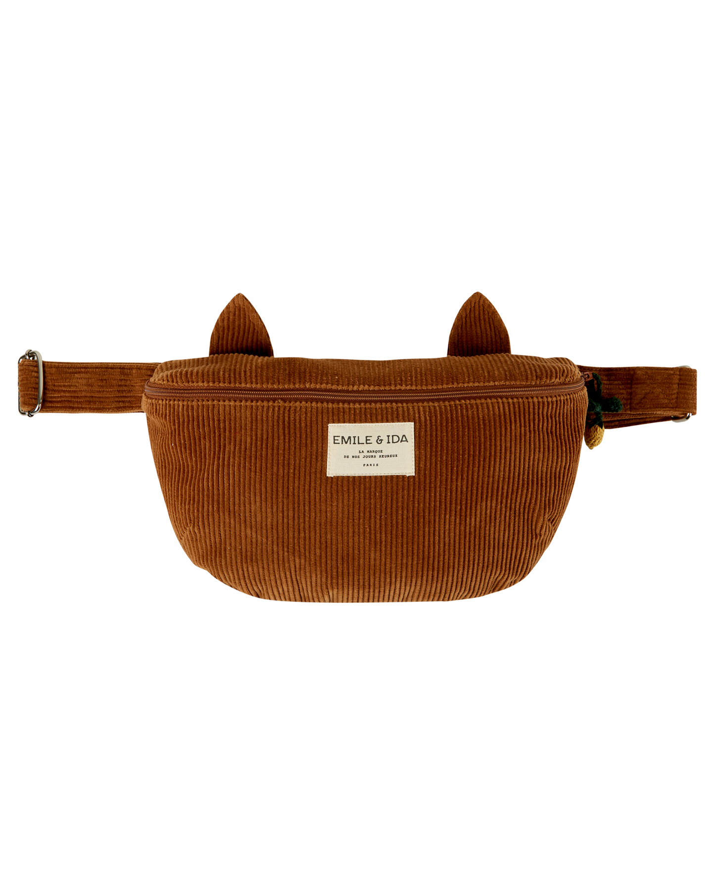 Sac banane chat velours macadamia
