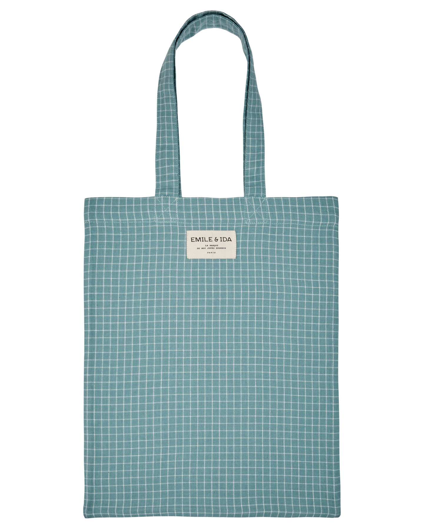 Tote bag carreaux félicie céladon