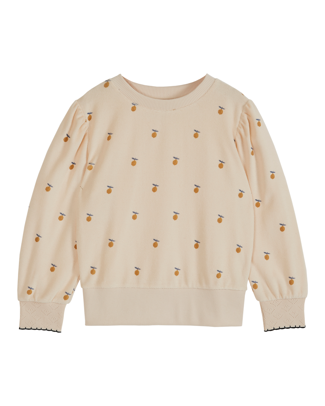 Girls' lemon terry sweatshirt