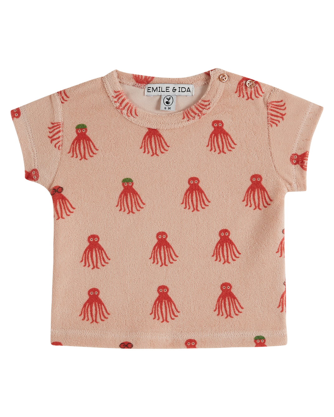 T-shirt éponge octopus rouge
