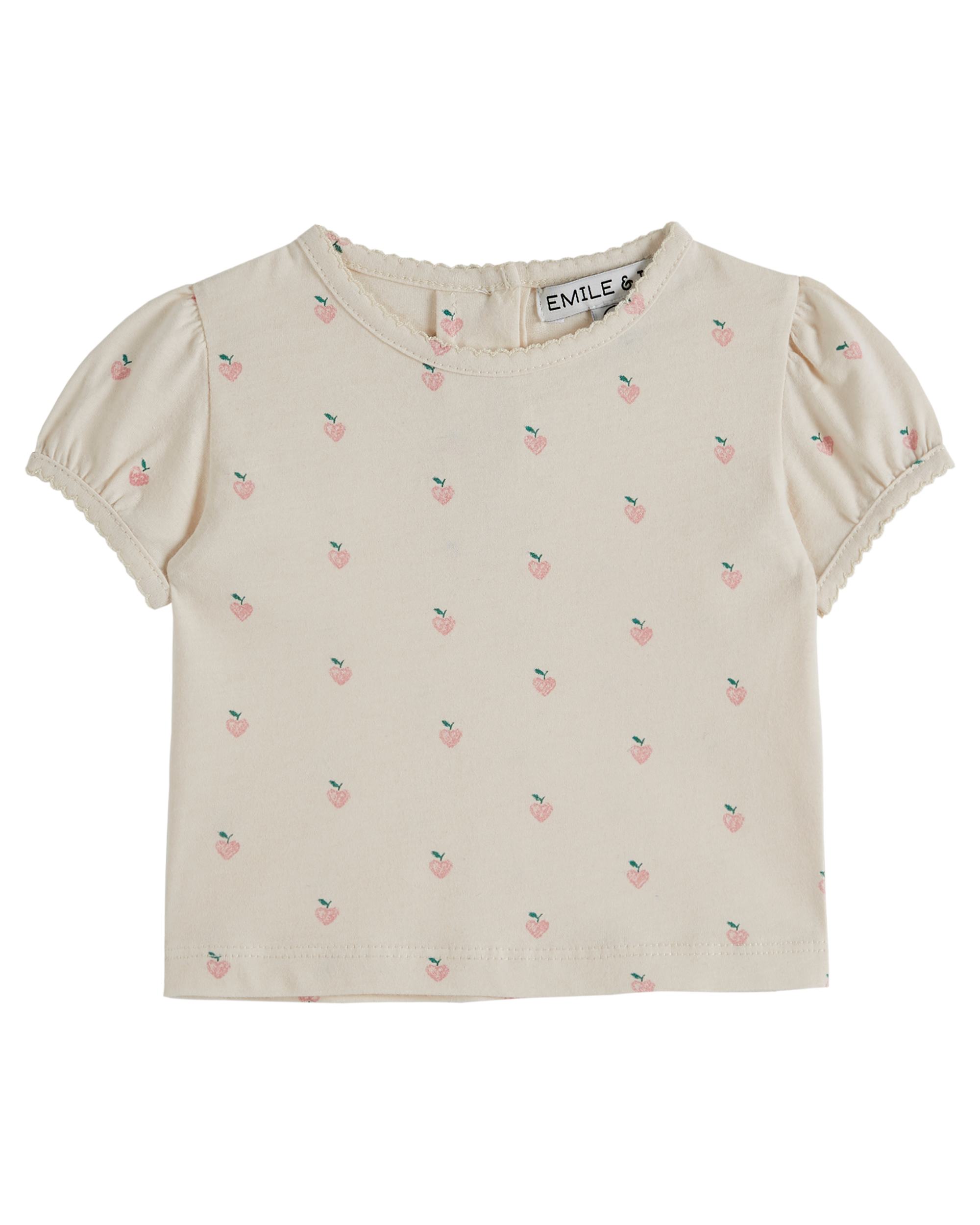 T-shirt bébé coton bio petit coeur rose – Emile et Ida