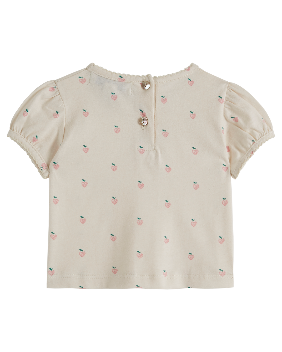 T-shirt bébé coton bio petit coeur rose