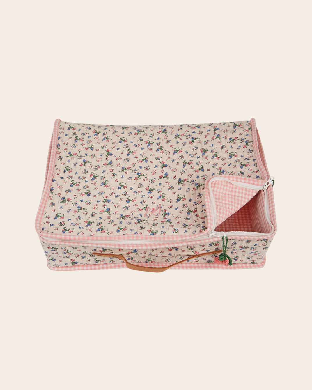 Valise - Rose à motifs