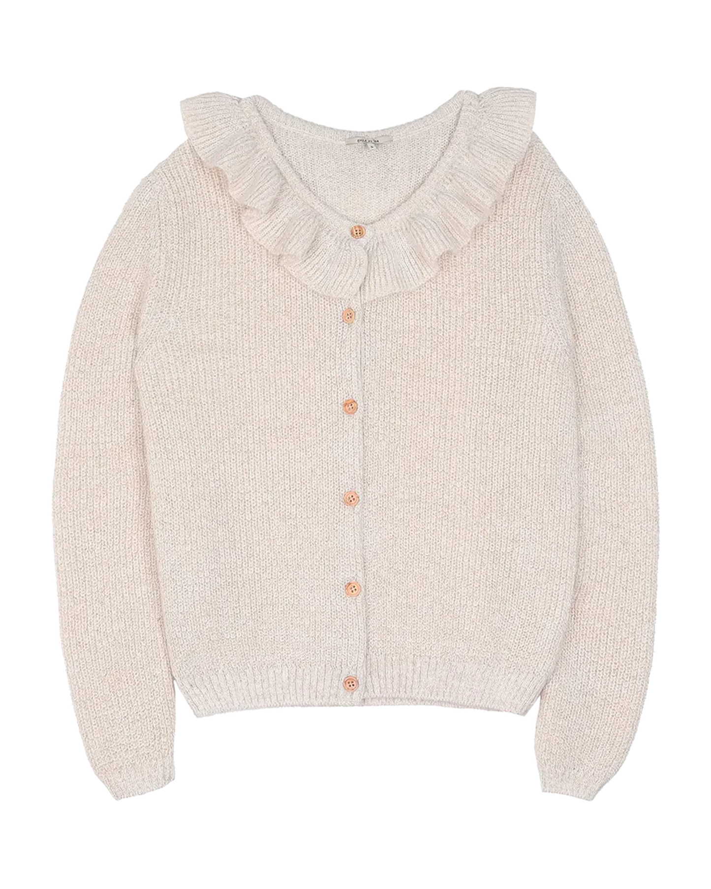 Cardigan collerette femme lurex écru