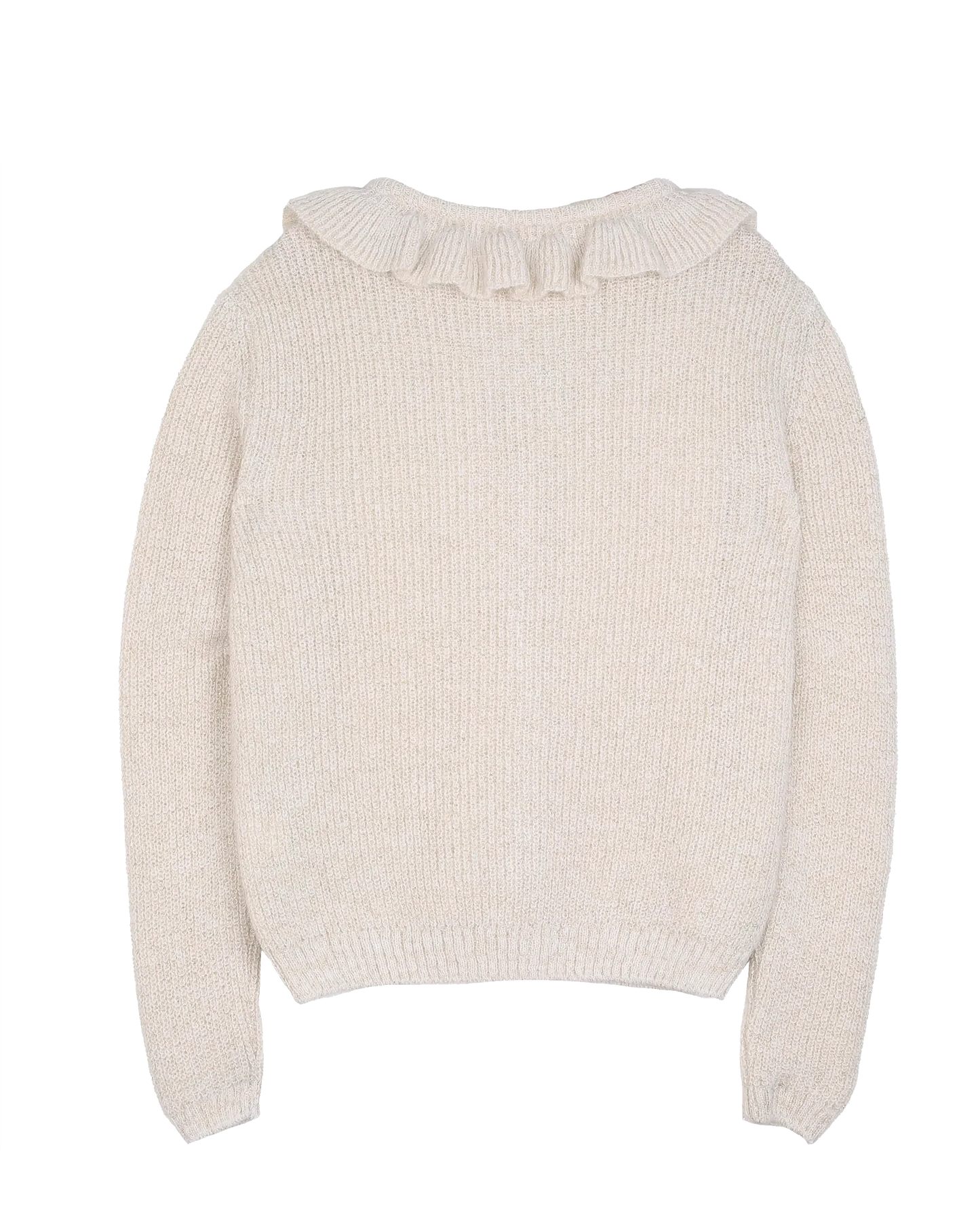Cardigan collerette femme lurex écru