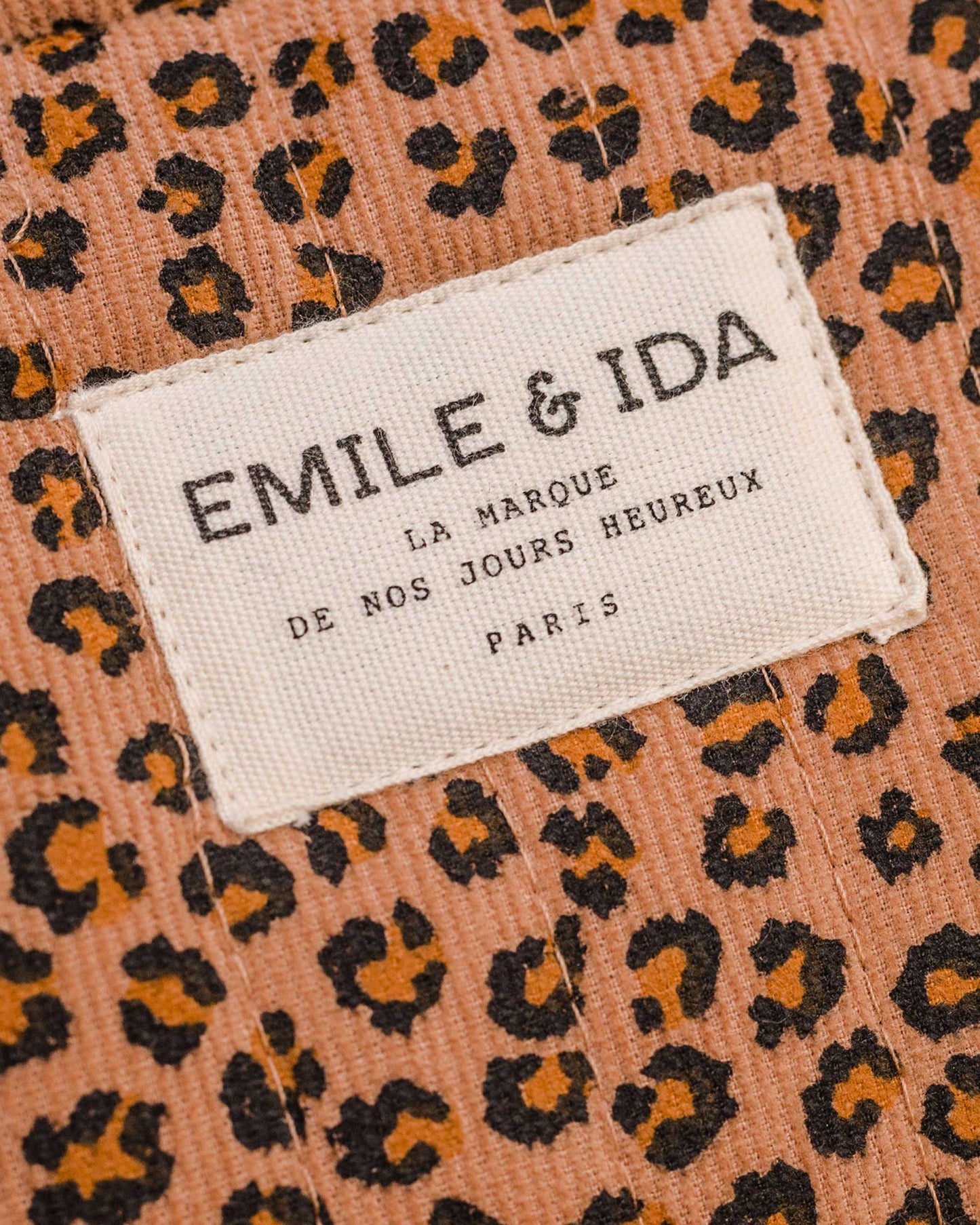 Cartable coton matelassé léo caramel