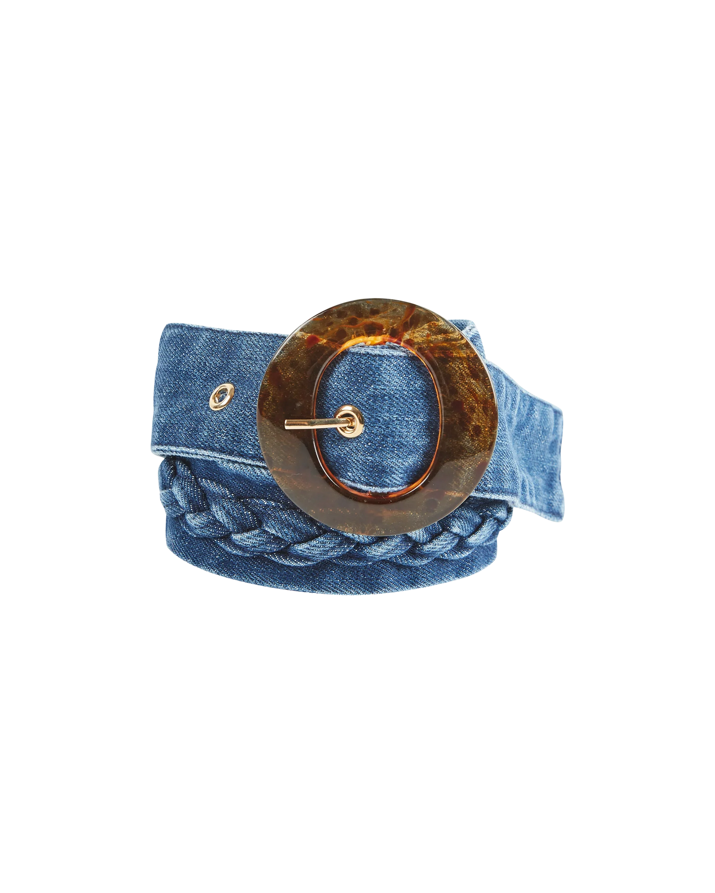 Ceinture tressée denim