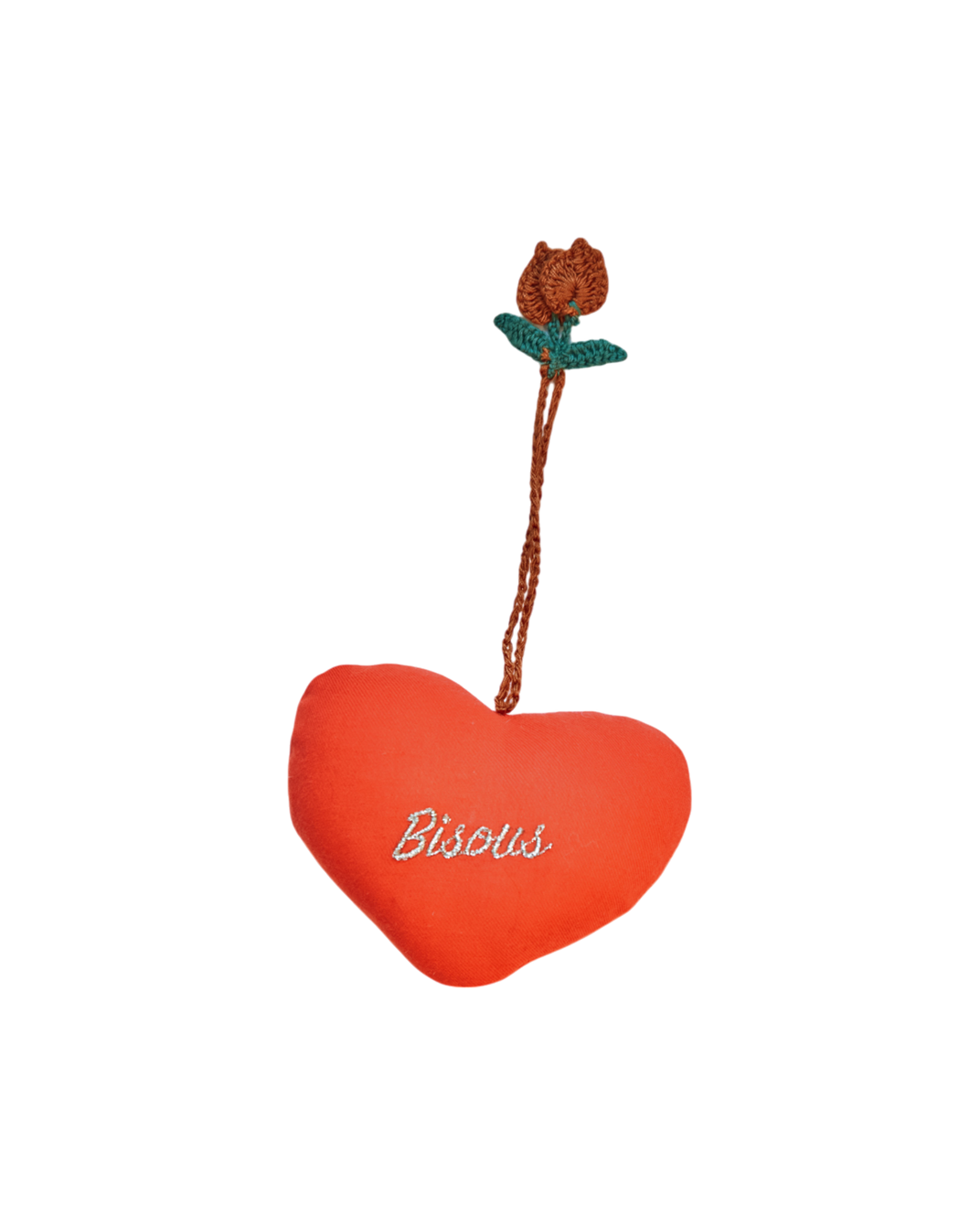 Decorative heart "Kisses" red