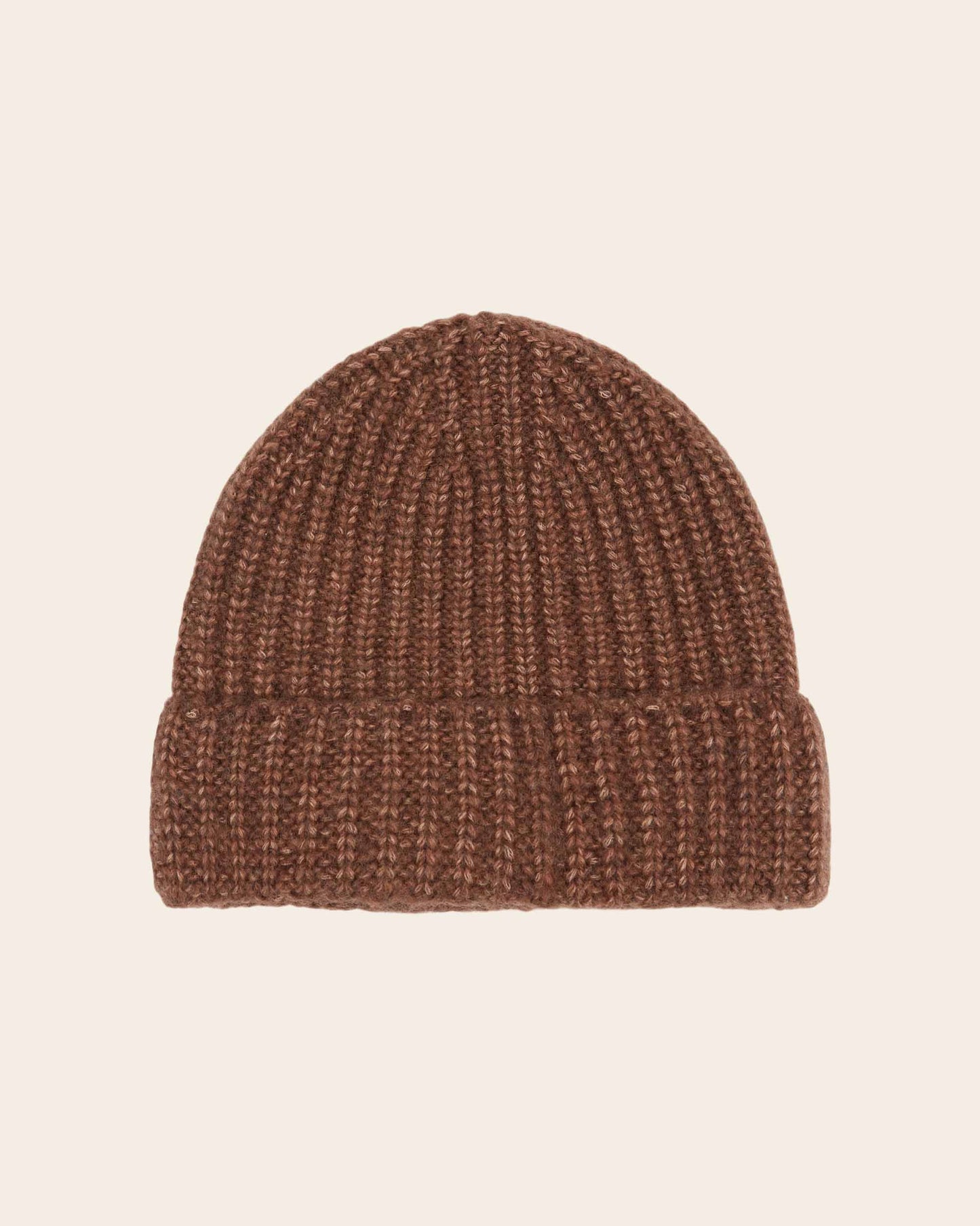 Bonnet laine mérinos marron
