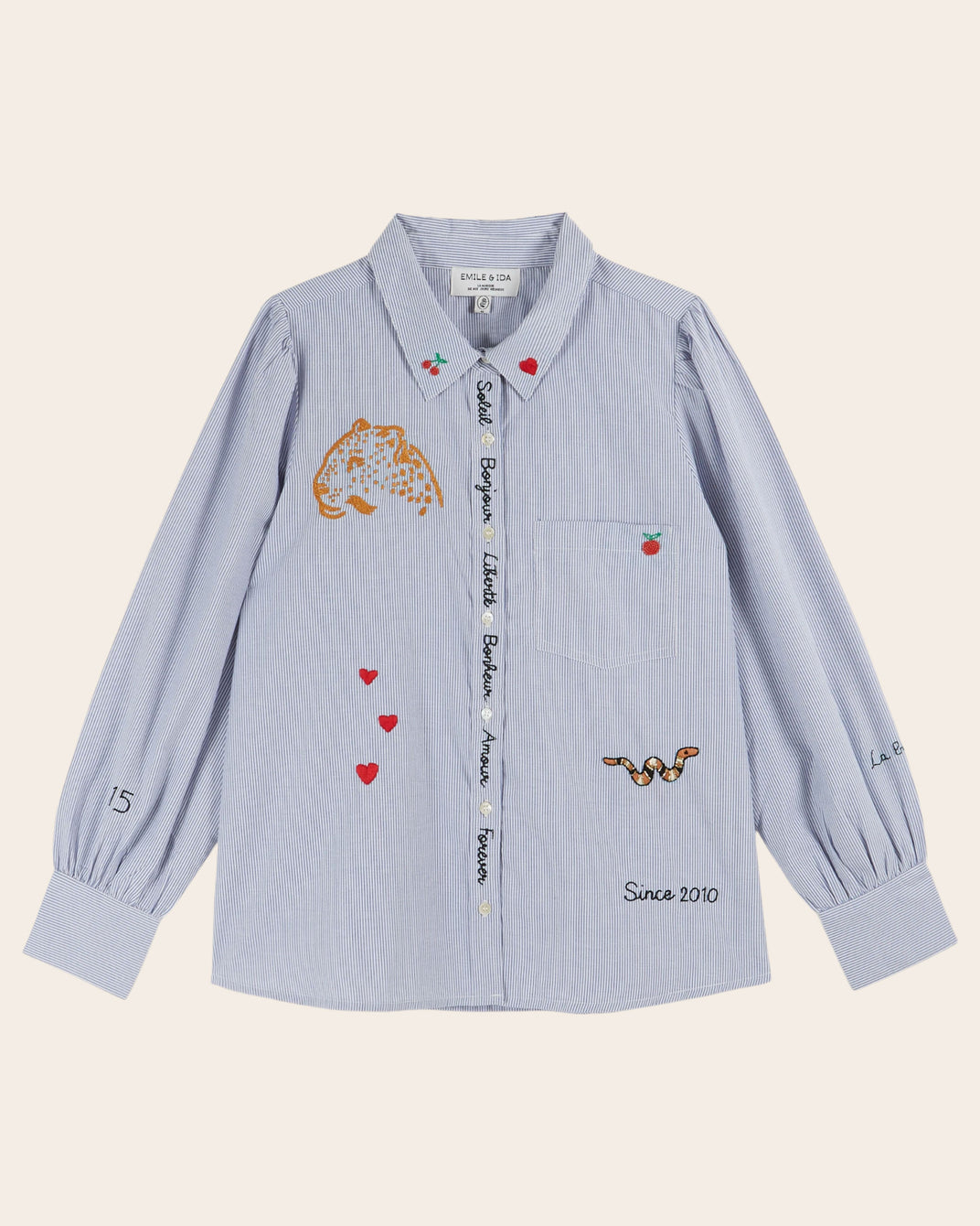 Chemise - 15 ans rayures bleues