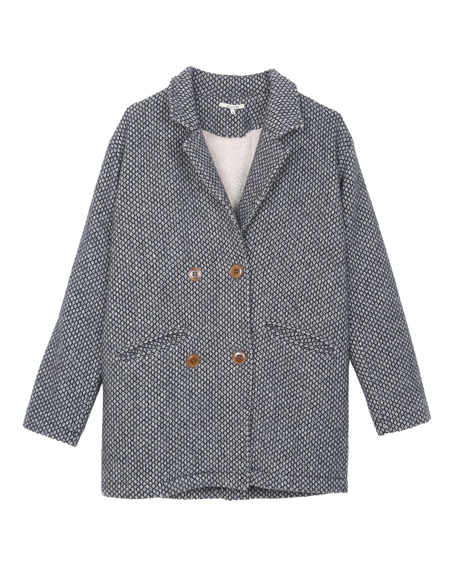 Manteau laine marine