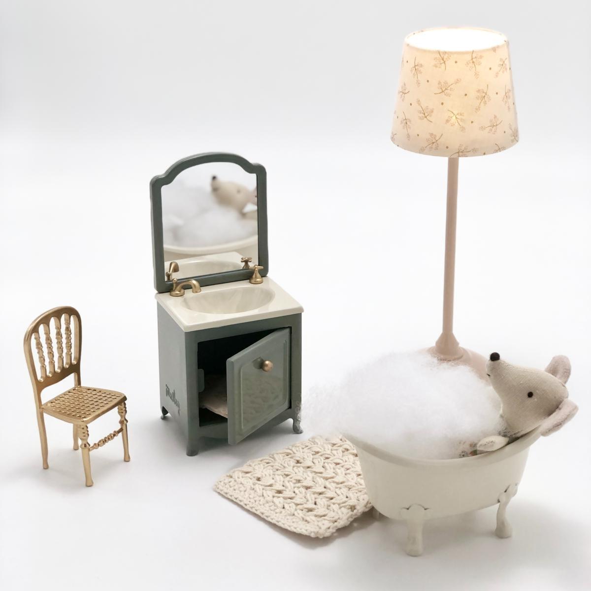 Baignoire en métal blanc 10cm - Maileg