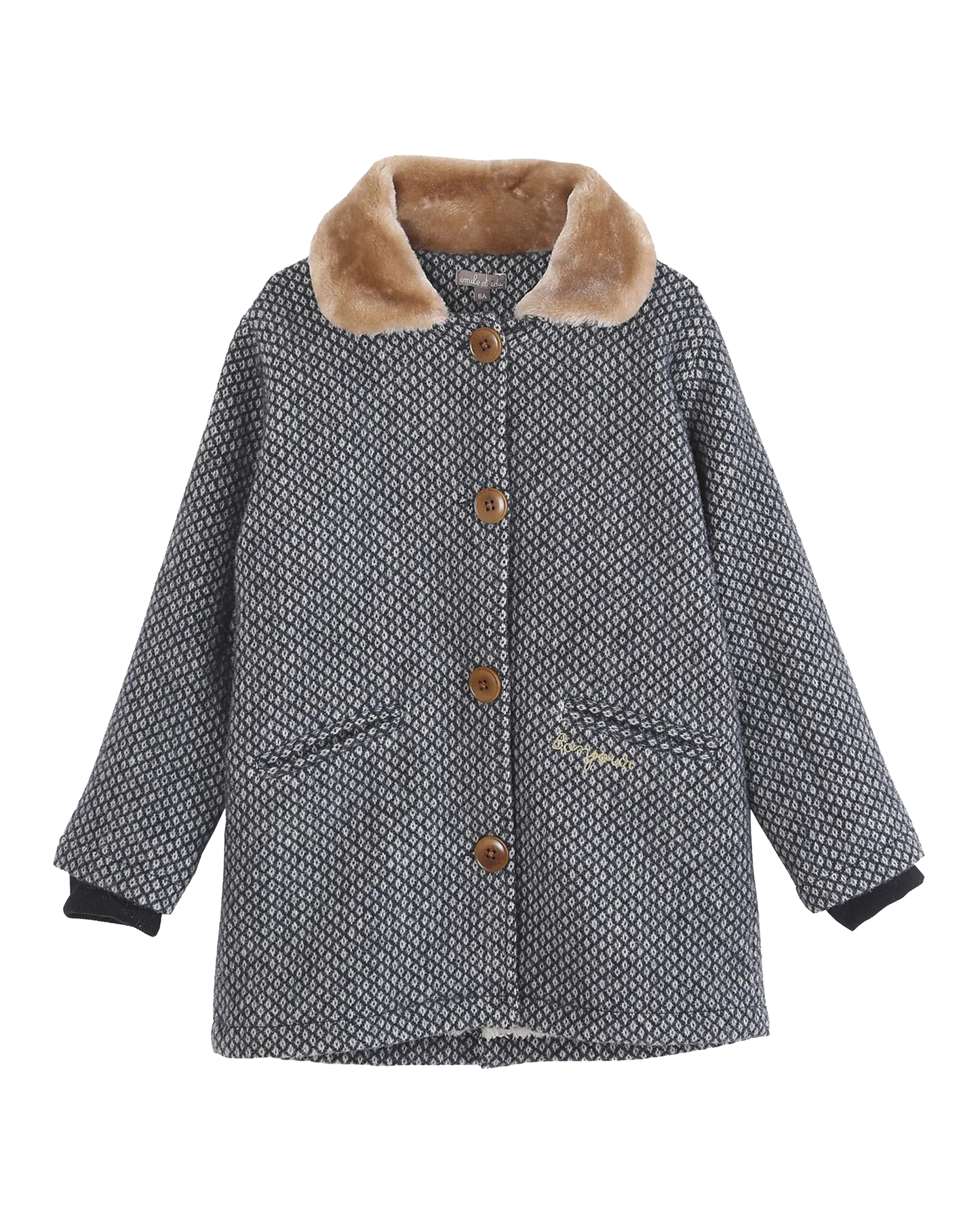 Manteau laine marine