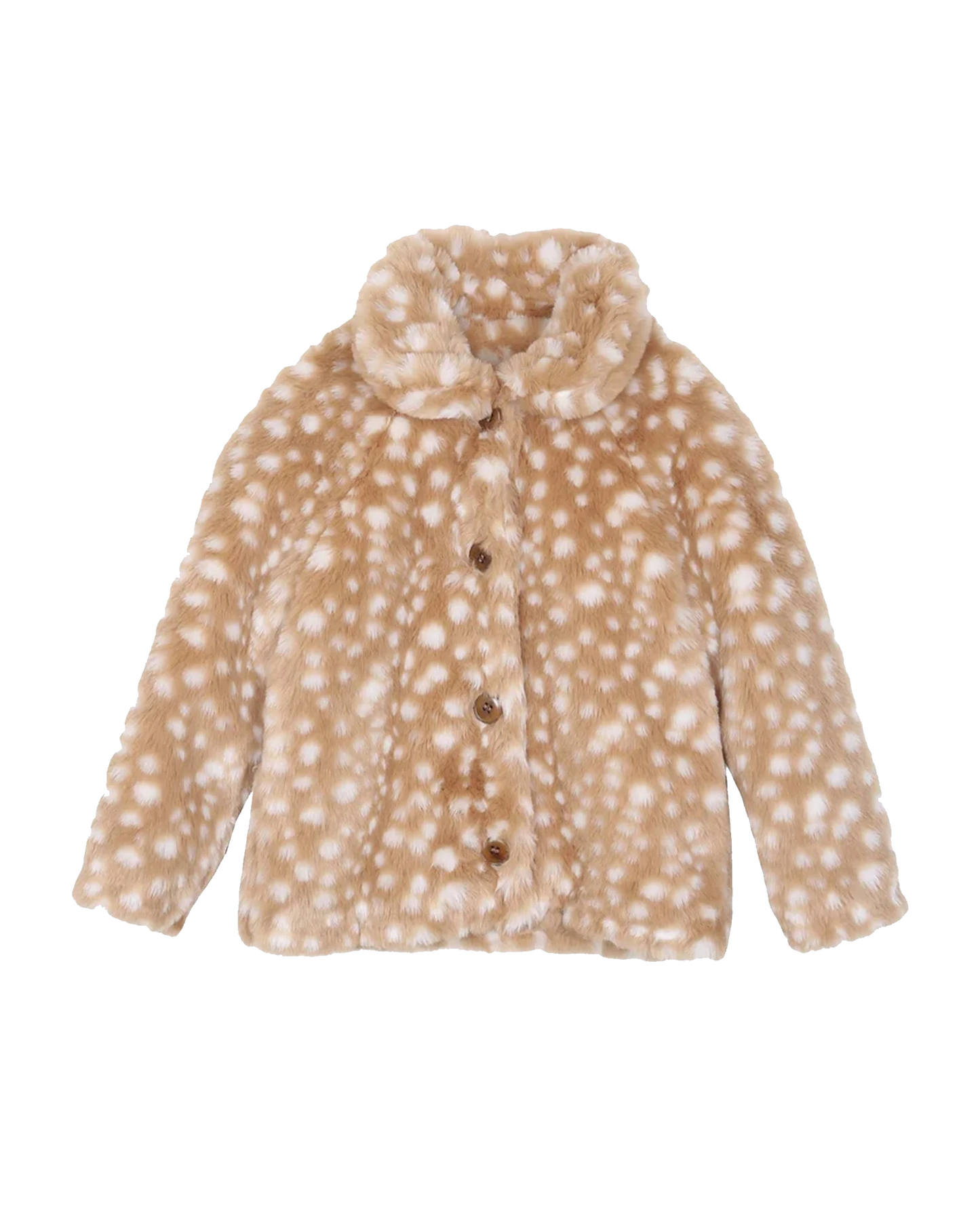 Manteau fausse fourrure marron