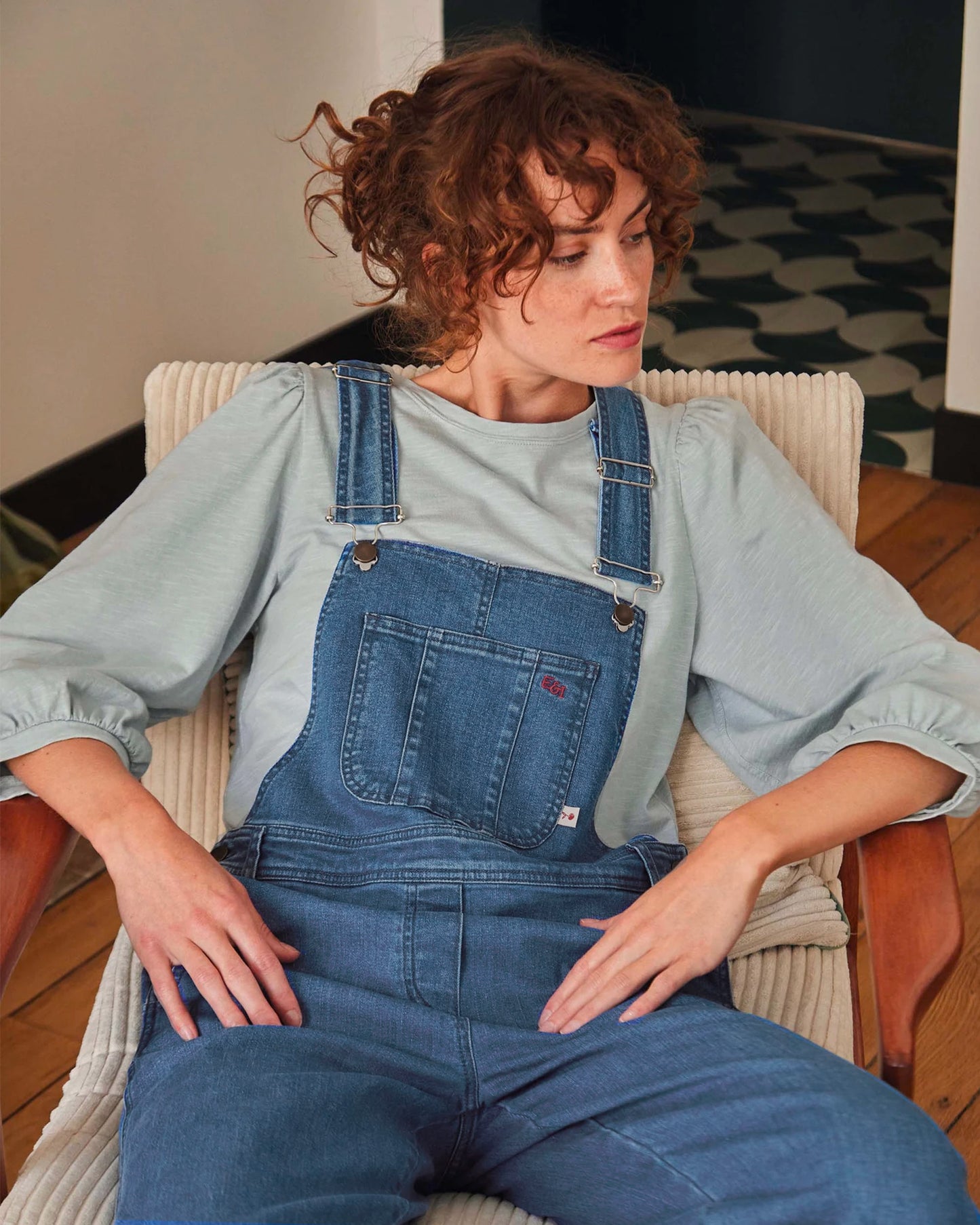 Salopette boyfriend coton denim