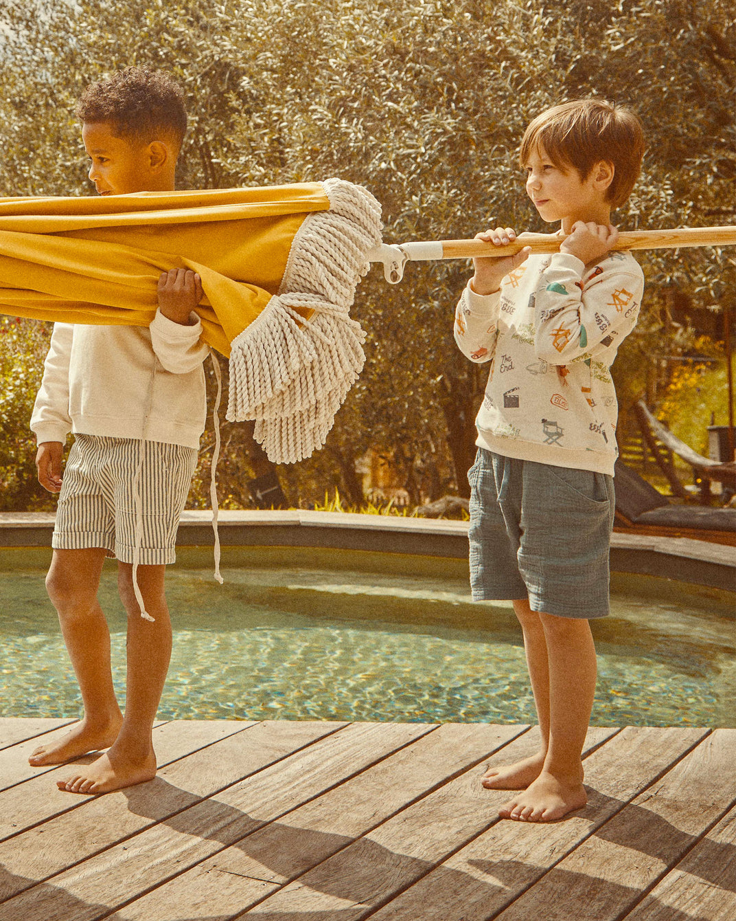 Sweatshirt molleton bio cinéma écru