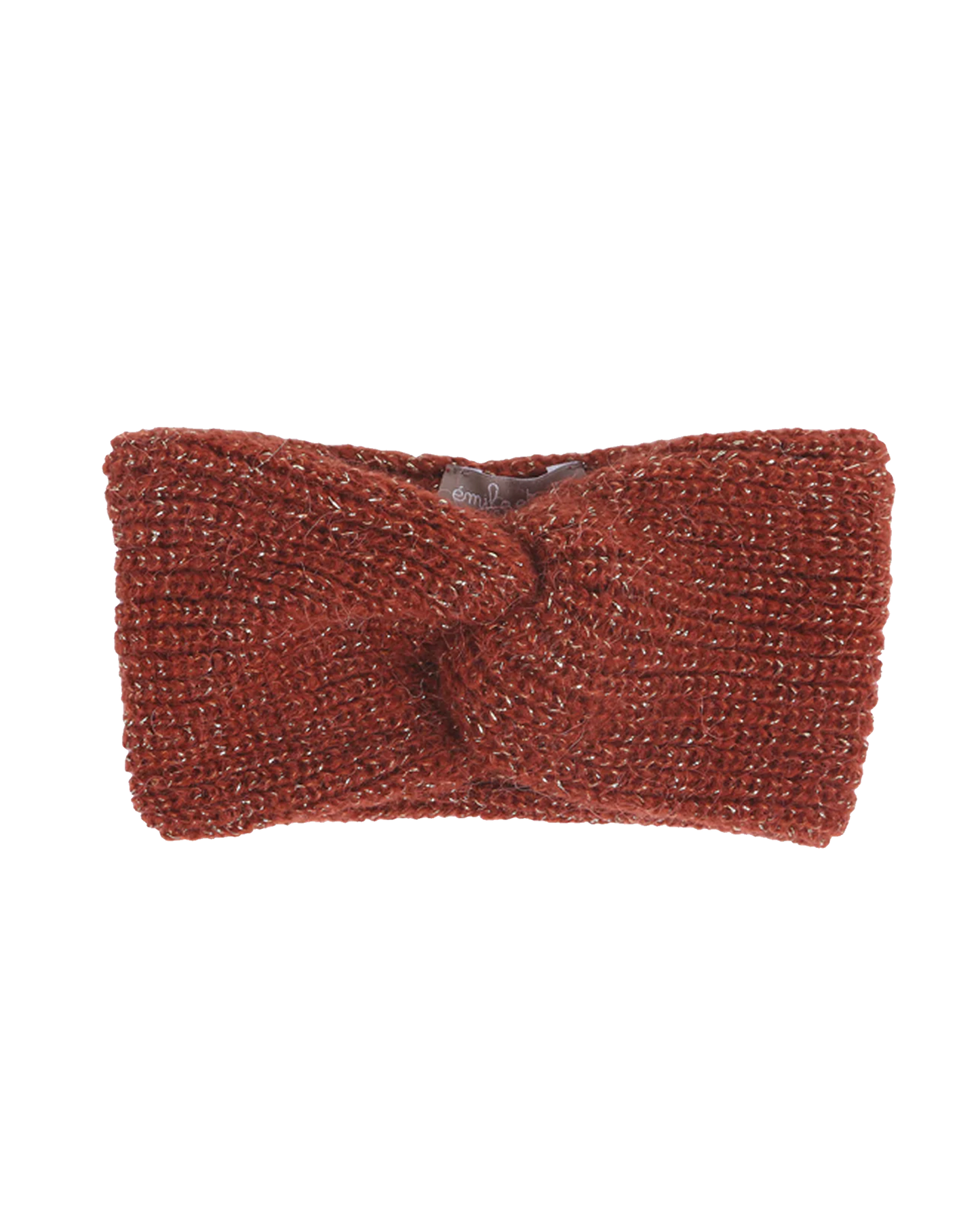 Bandeau alpaga lurex rouille