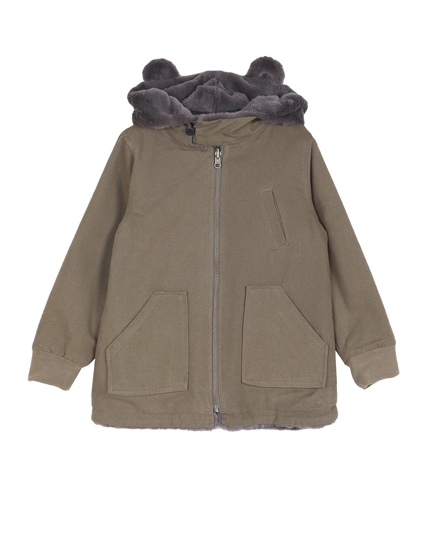 Parka réversible kaki