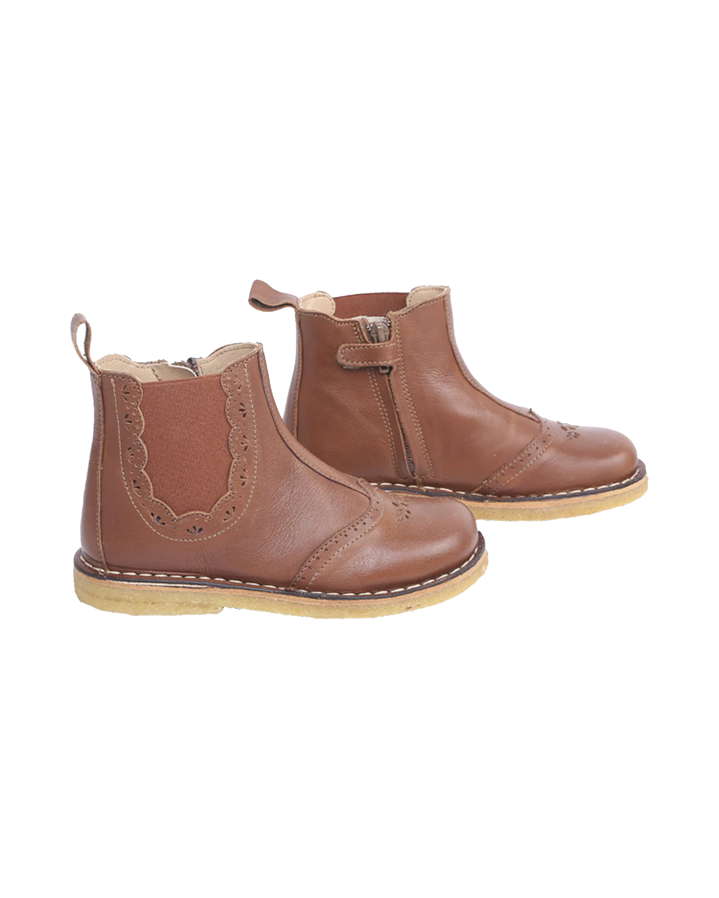 Boots en cuir chocolat