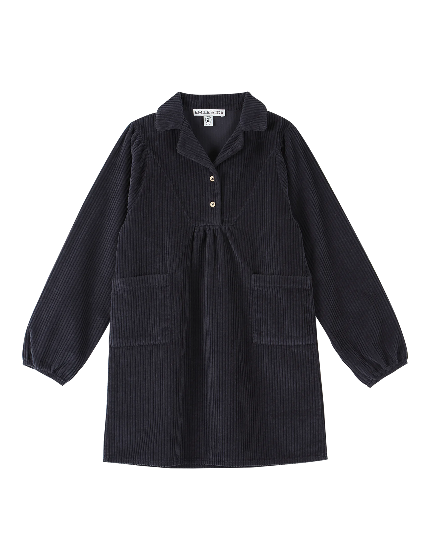 Robe velours bitume