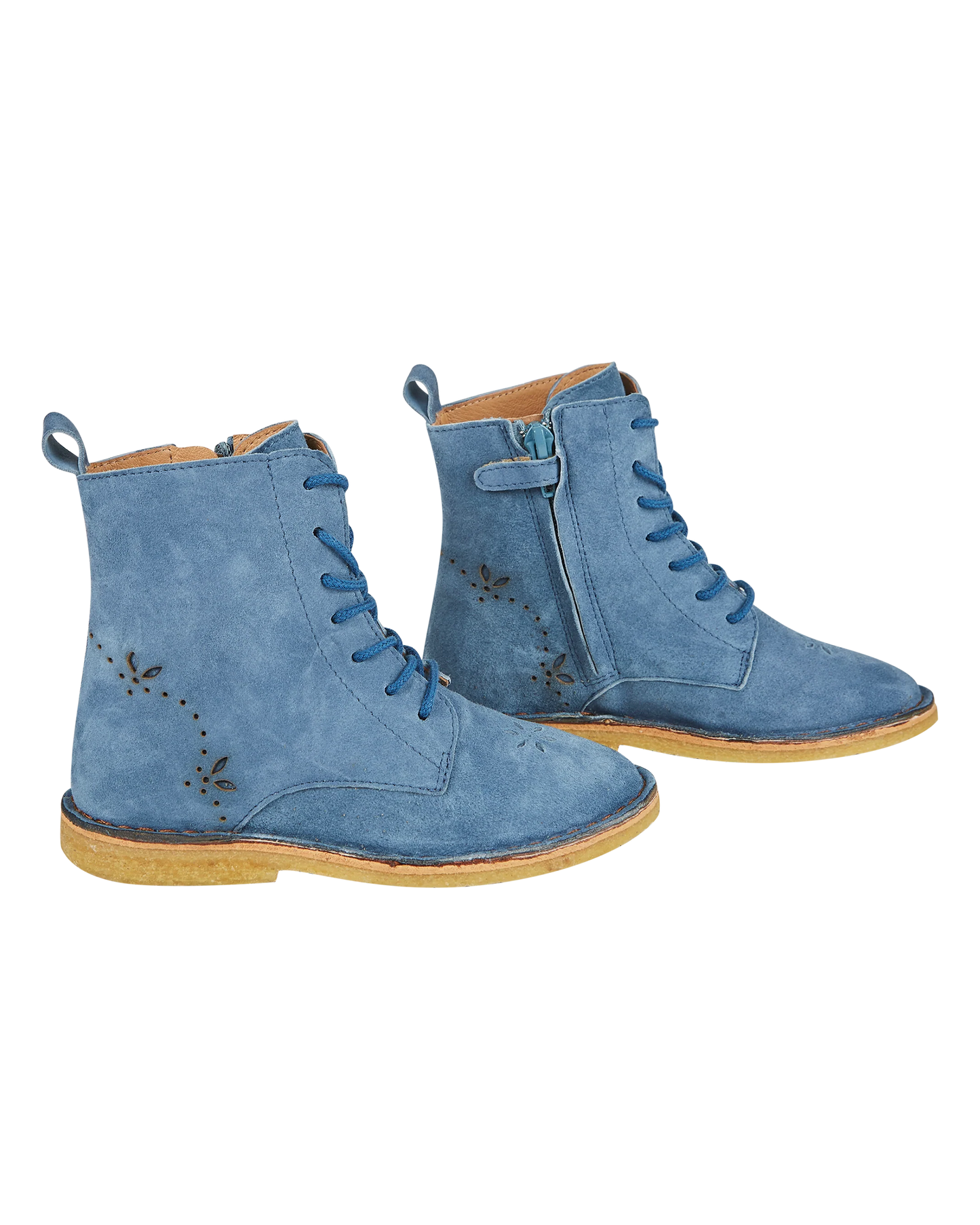 boots à lacets cuir velours rivière