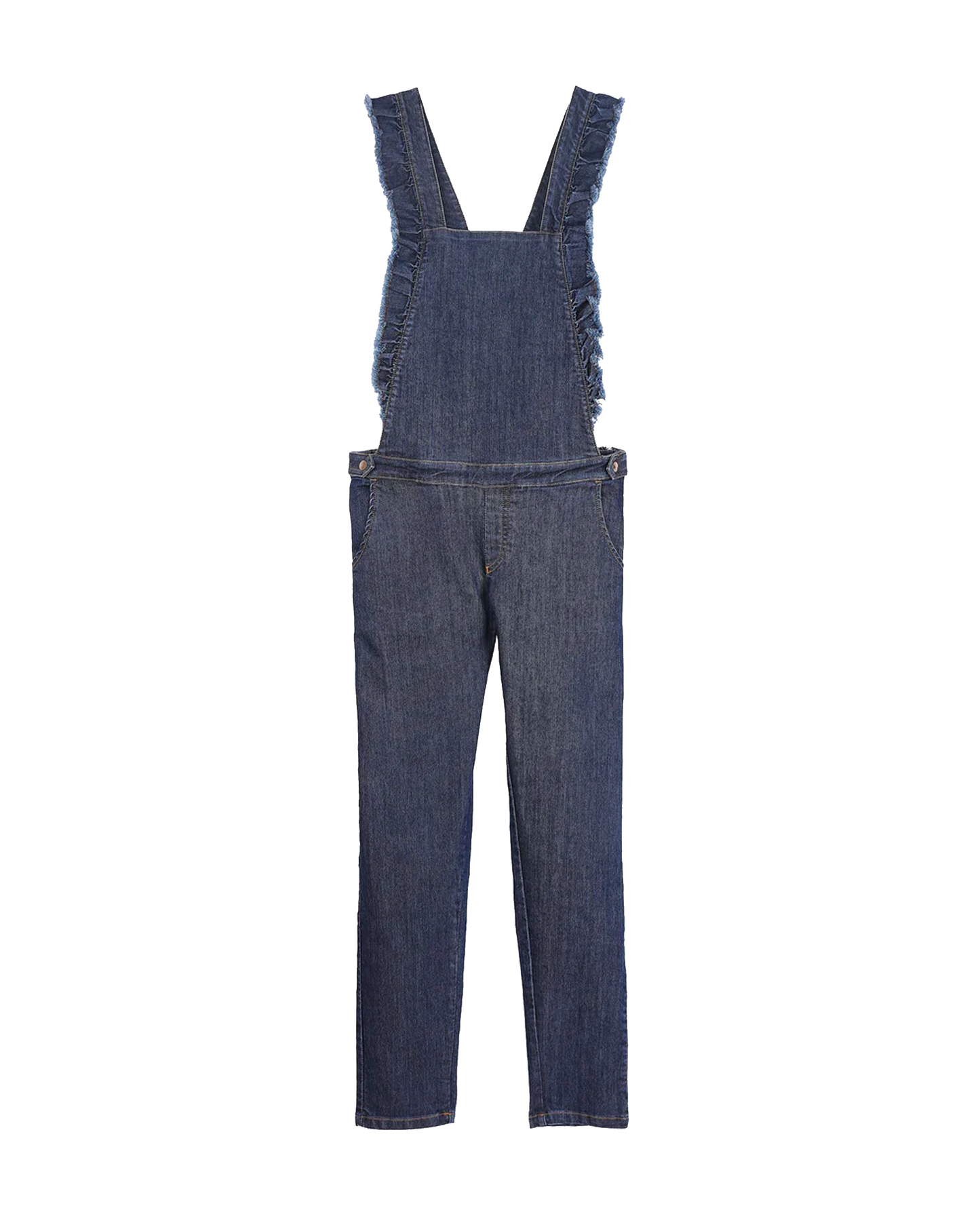 Salopette denim dos croisé bleu brut