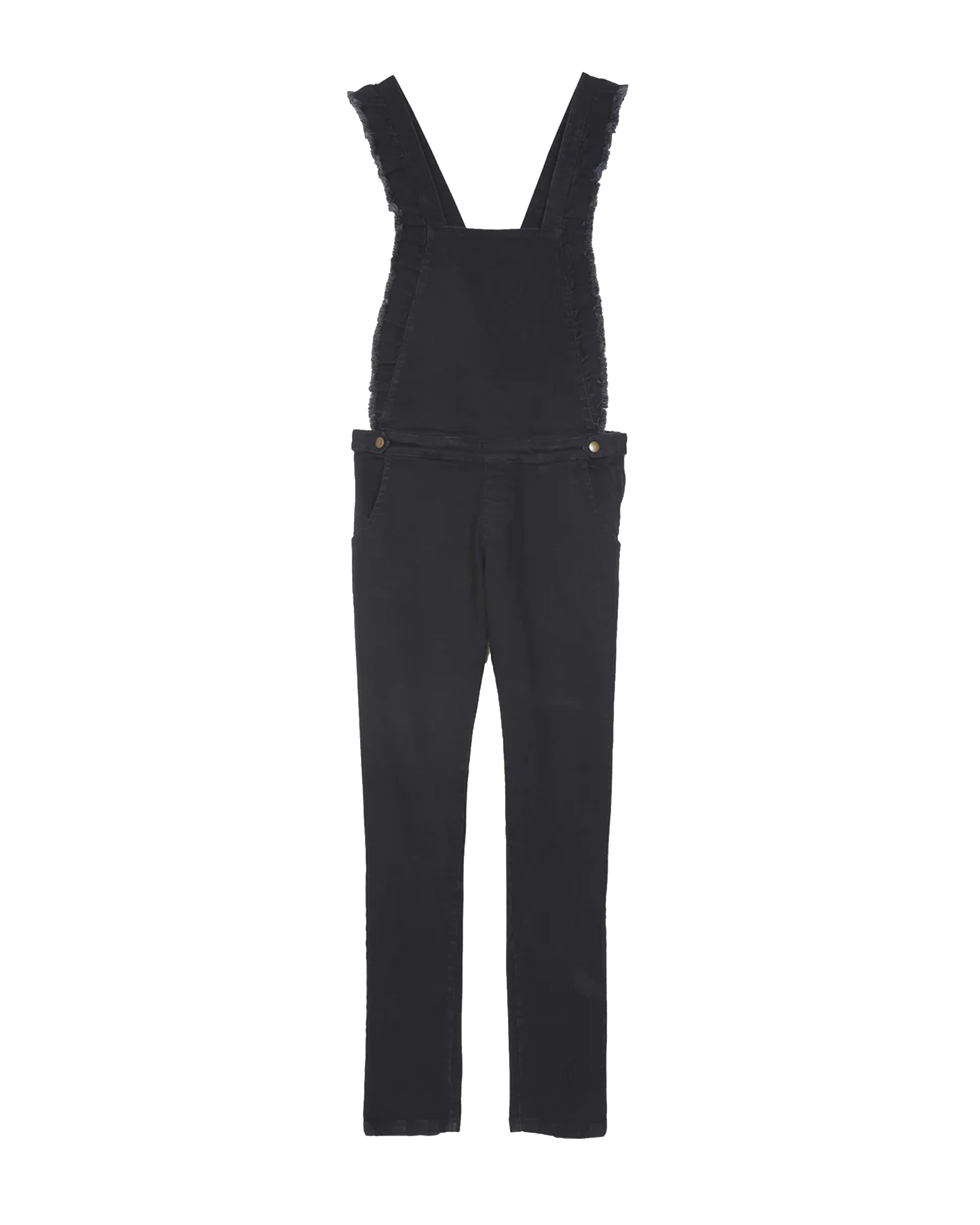 Salopette denim dos croisé noir