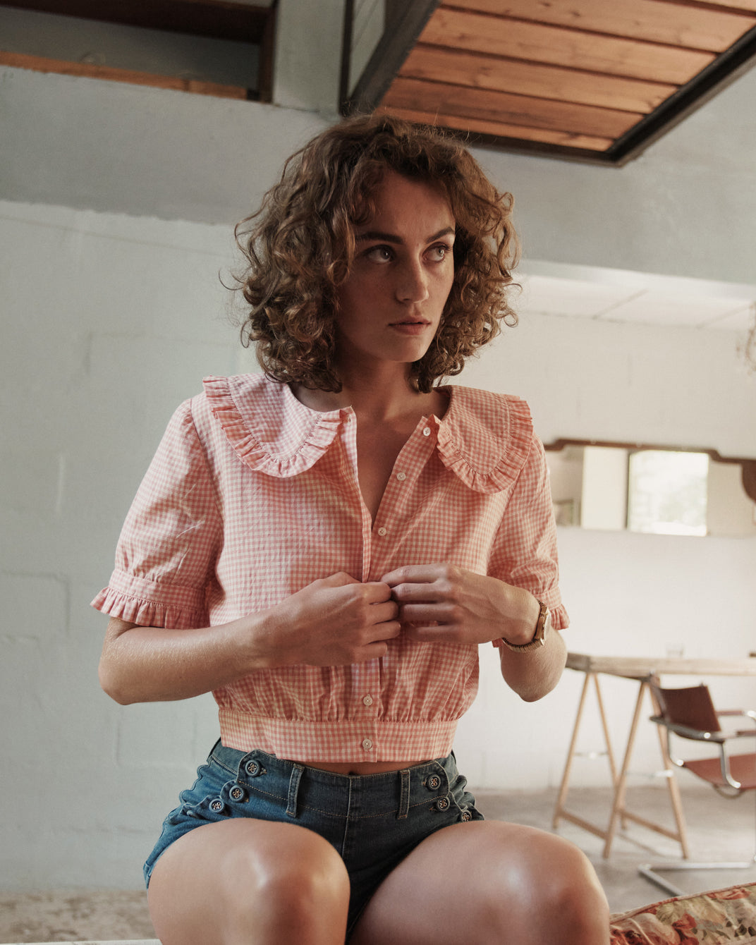 Short à pont - denim coton bio medium bleach