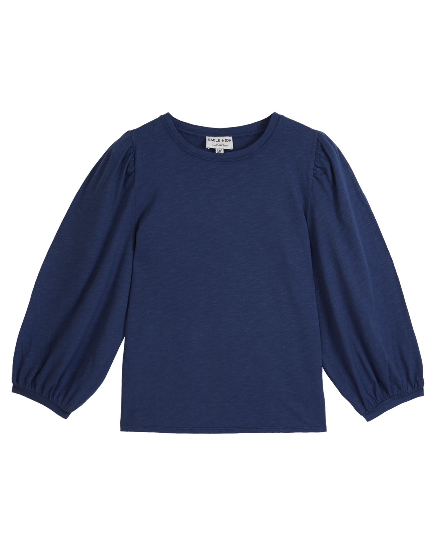 T-shirt manches ballons coton bio navy