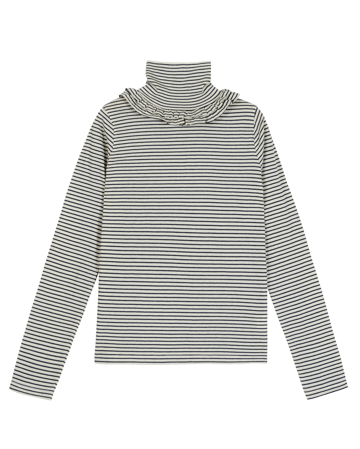 Sous-pull femme rayures coton bio marine