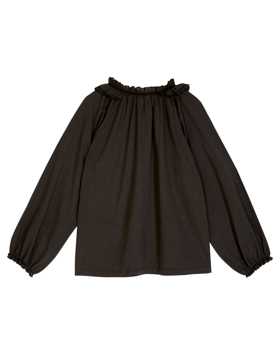 Blouse femme fronces coton bio bitume