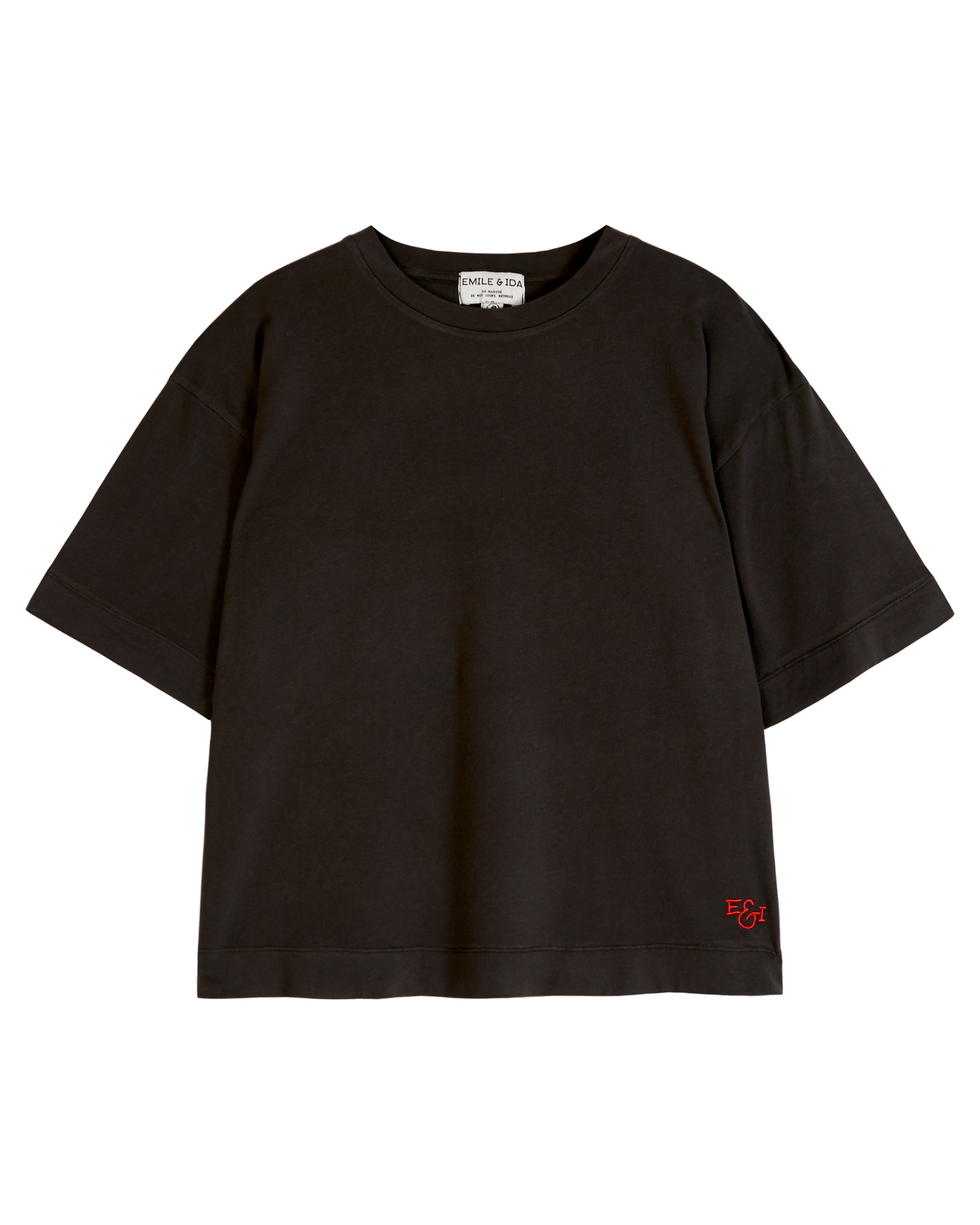 T-shirt oversize coton bio bitume