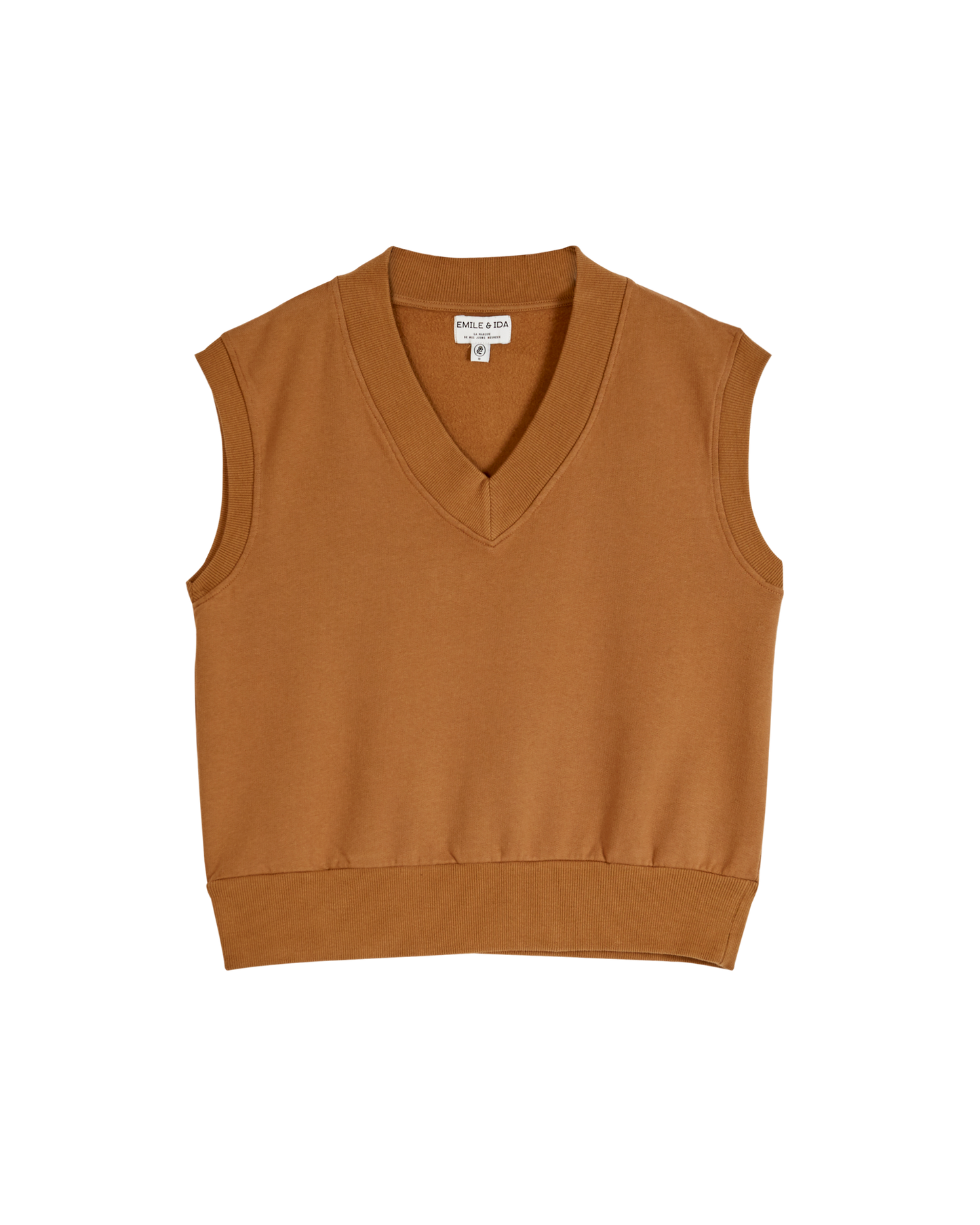 Pull sans manches coton bio macadamia