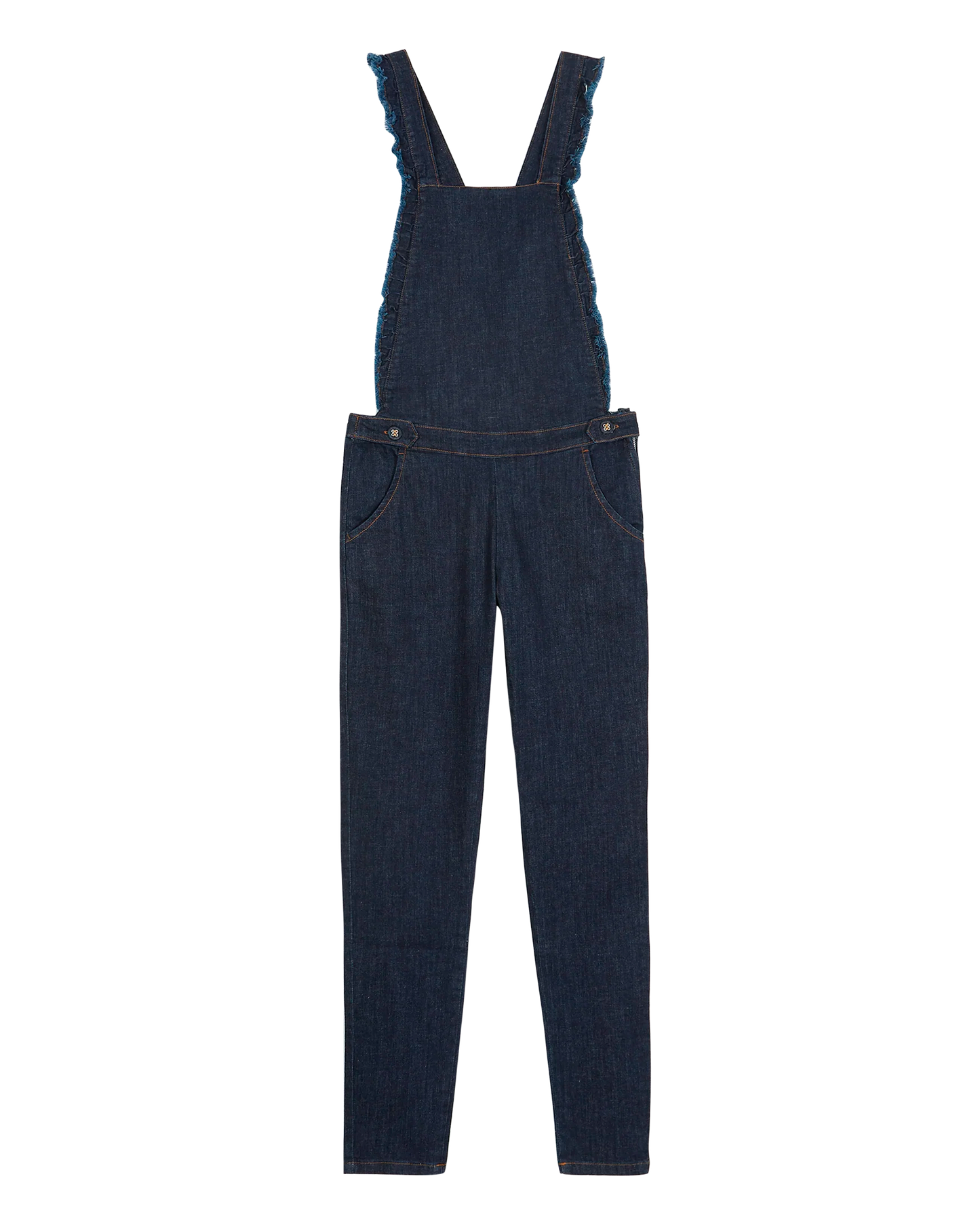 Salopette coton bio denim medium bleach