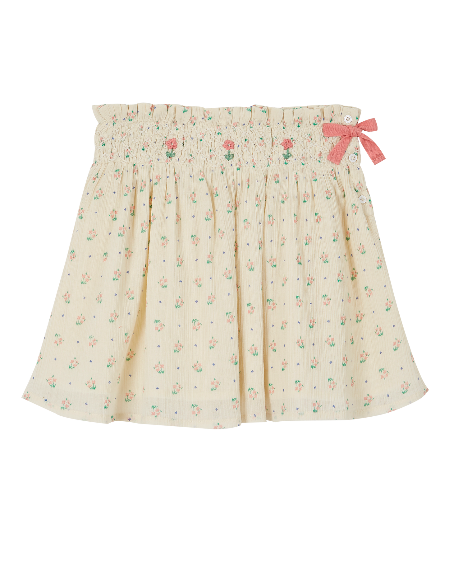 Jupe courte coton écru cueillette